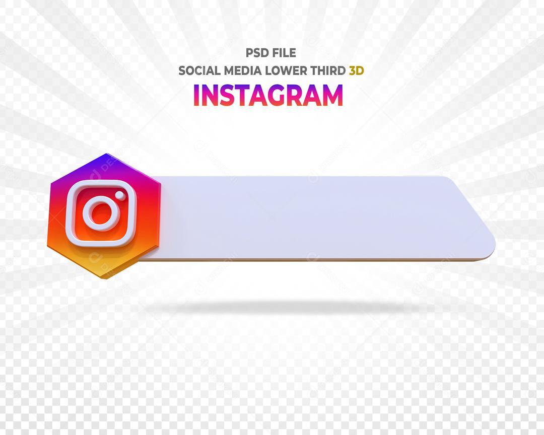 Tag Instagram Elemento 3D Para Composição PSD
