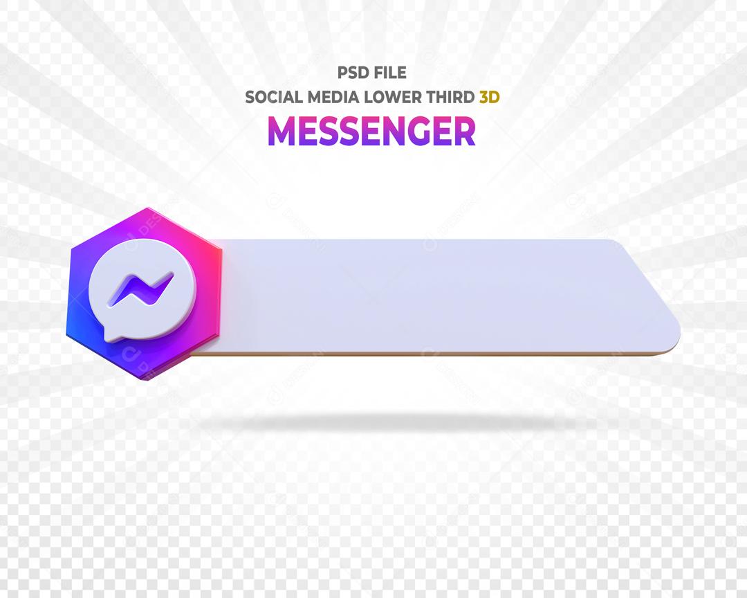 Tag Messenger Elemento 3D Para Composição PSD
