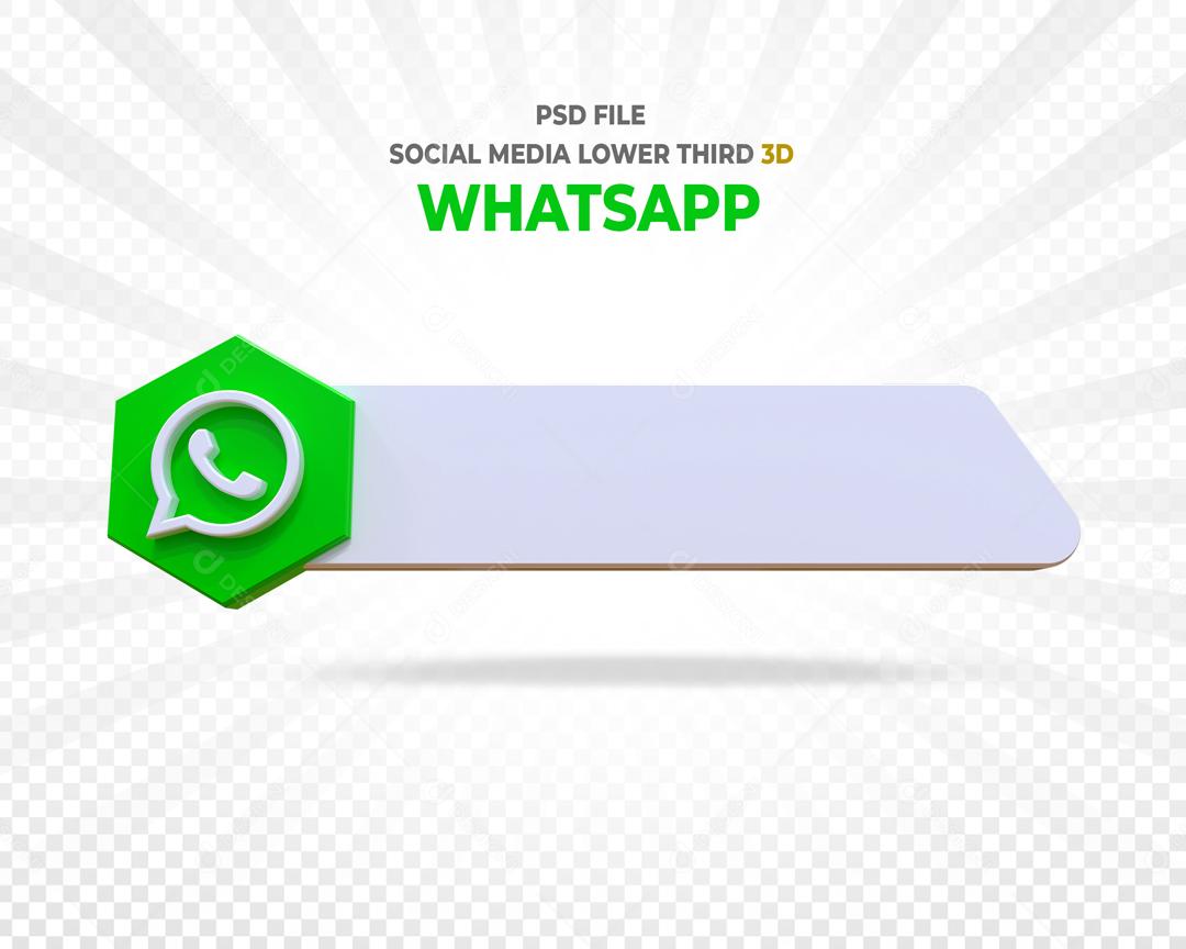 Tag Whatsapp Elemento 3D Para Composição PSD