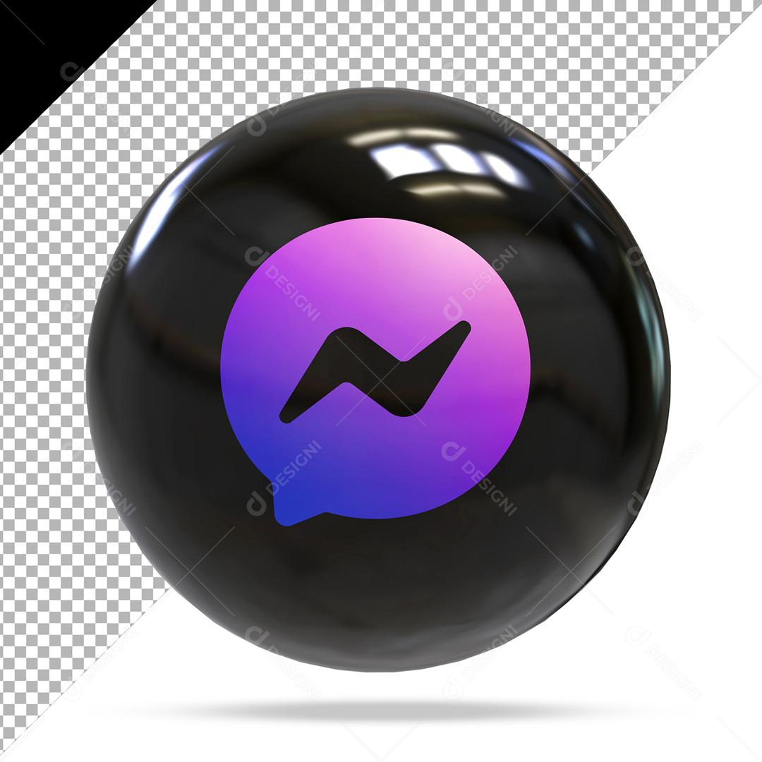 Elemento 3D Messenger Para Composição PSD