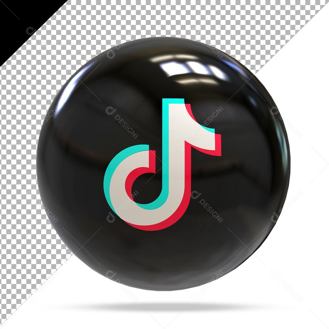 Elemento 3D Tiktok Para Composição PSD