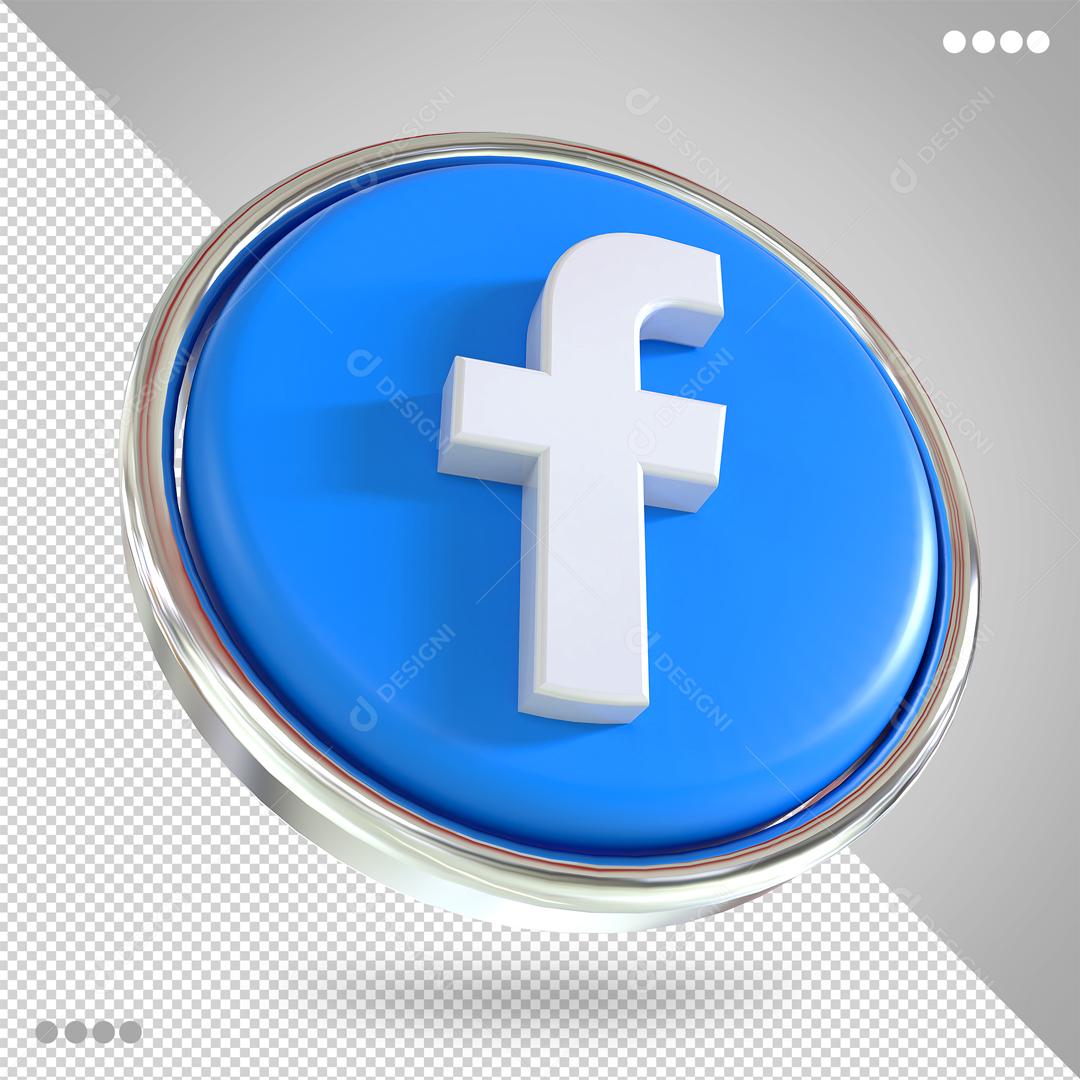 3D Facebook Icon For Composition PSD