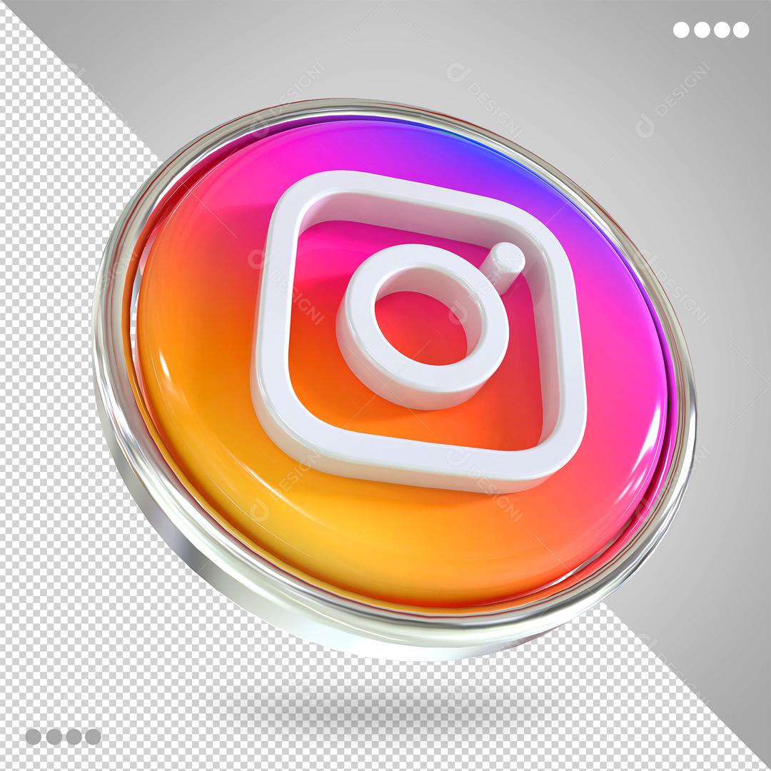Instagram Ícone 3D Para Composição PSD