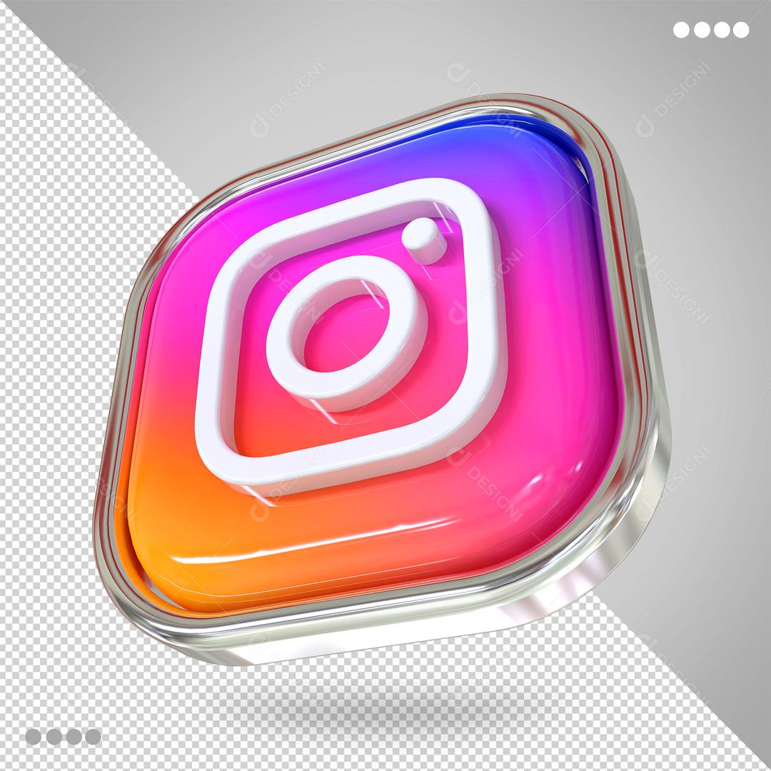 Ícone 3D Instagram Para Composição PSD