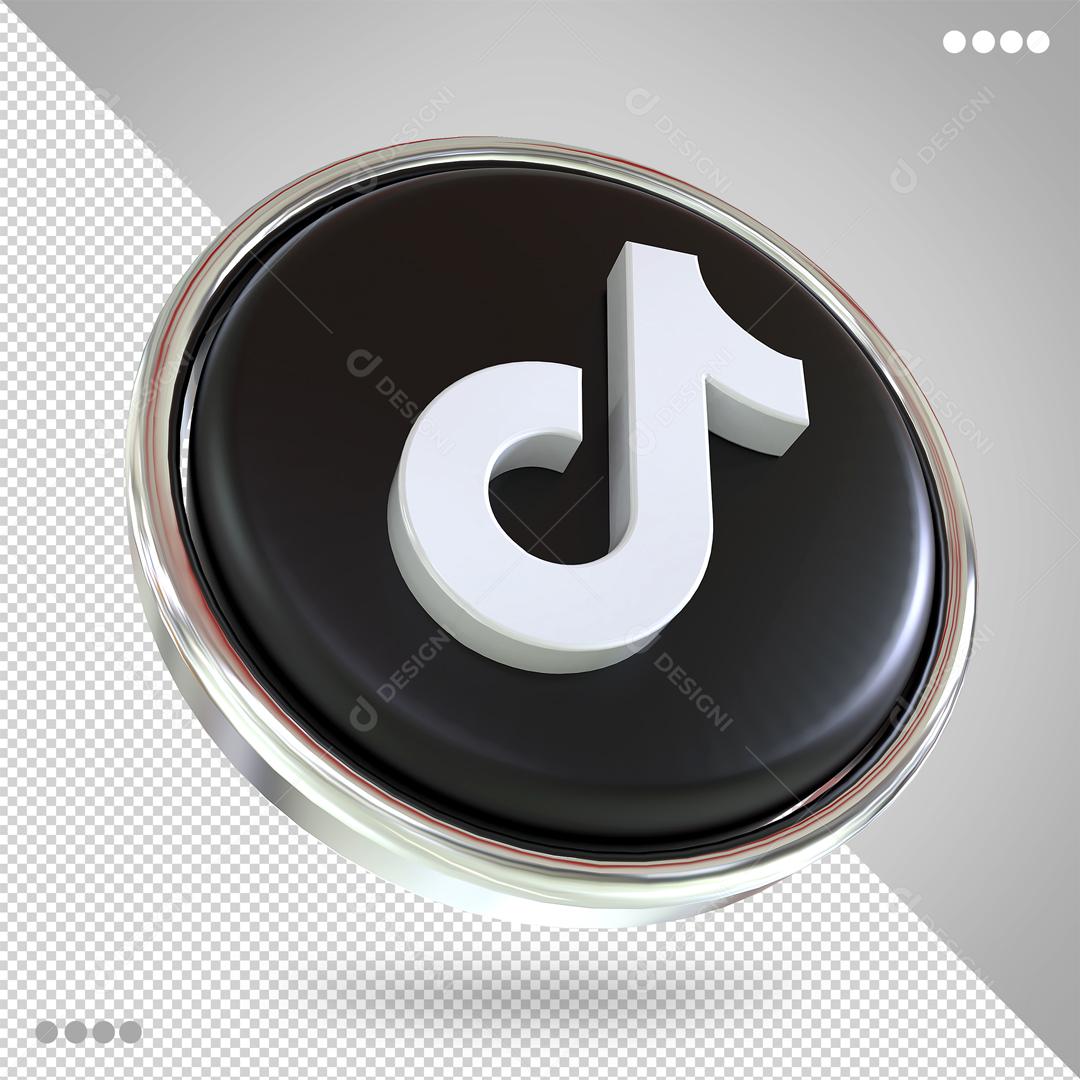 Ícone 3D Tiktok Para Composição PSD