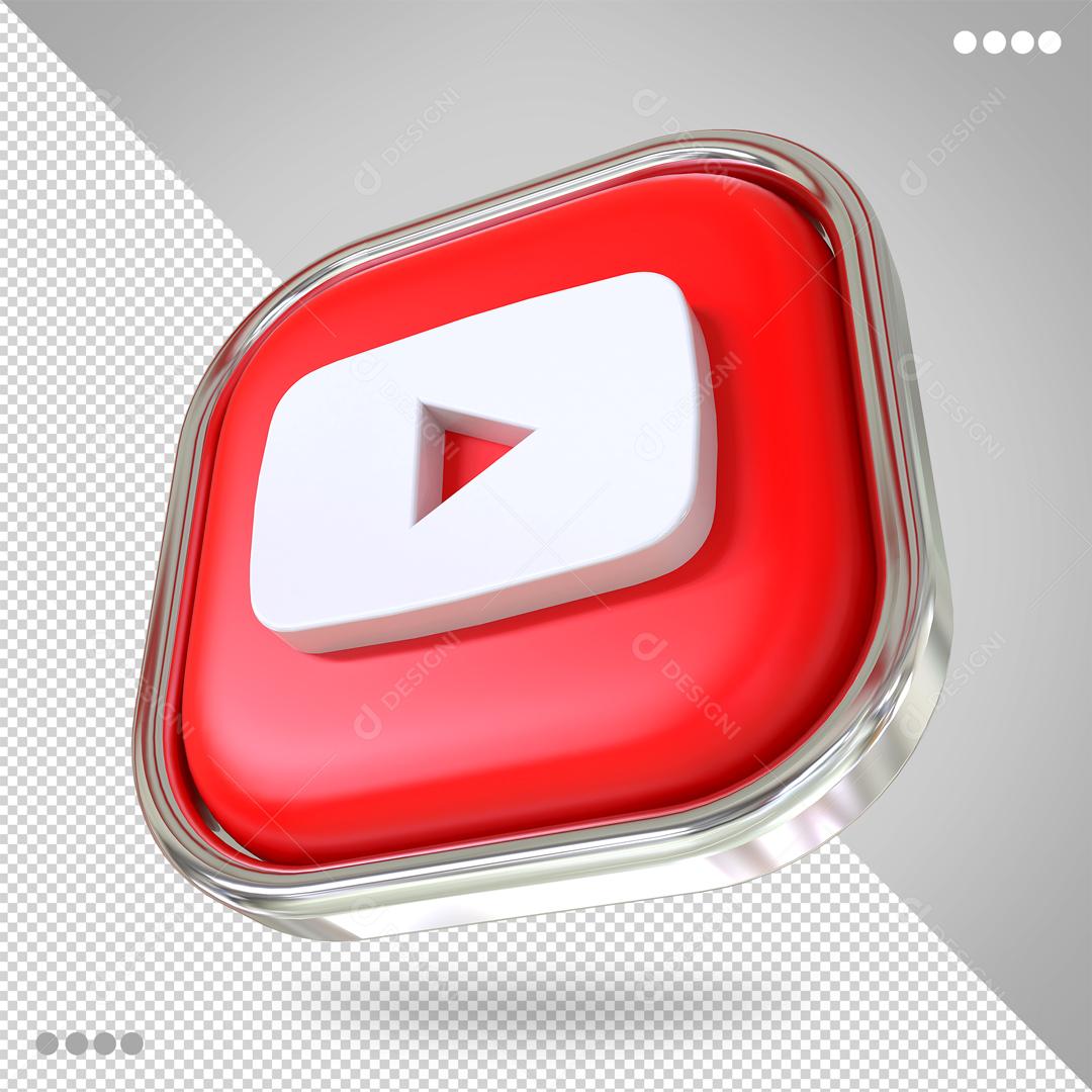 Youtube Elemento 3D Para Composição PSD