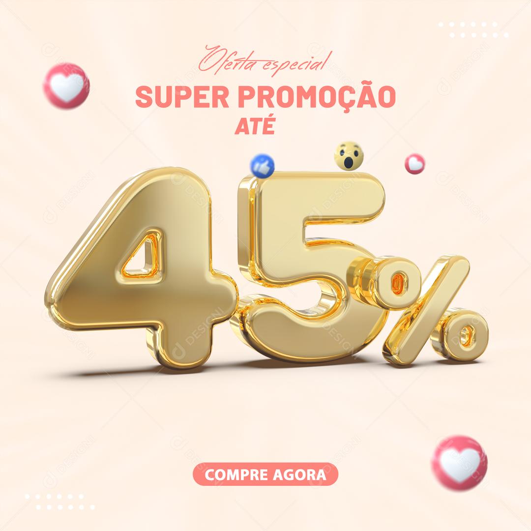 Social Media Special Offer Super Sale Up to 45% Stores Editable PSD