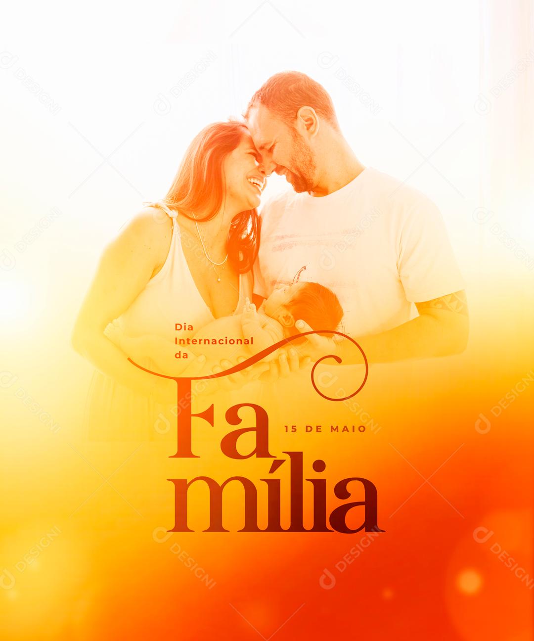 Dia 15 De Maio Dia Internacional Da Família Social Media PSD Editável