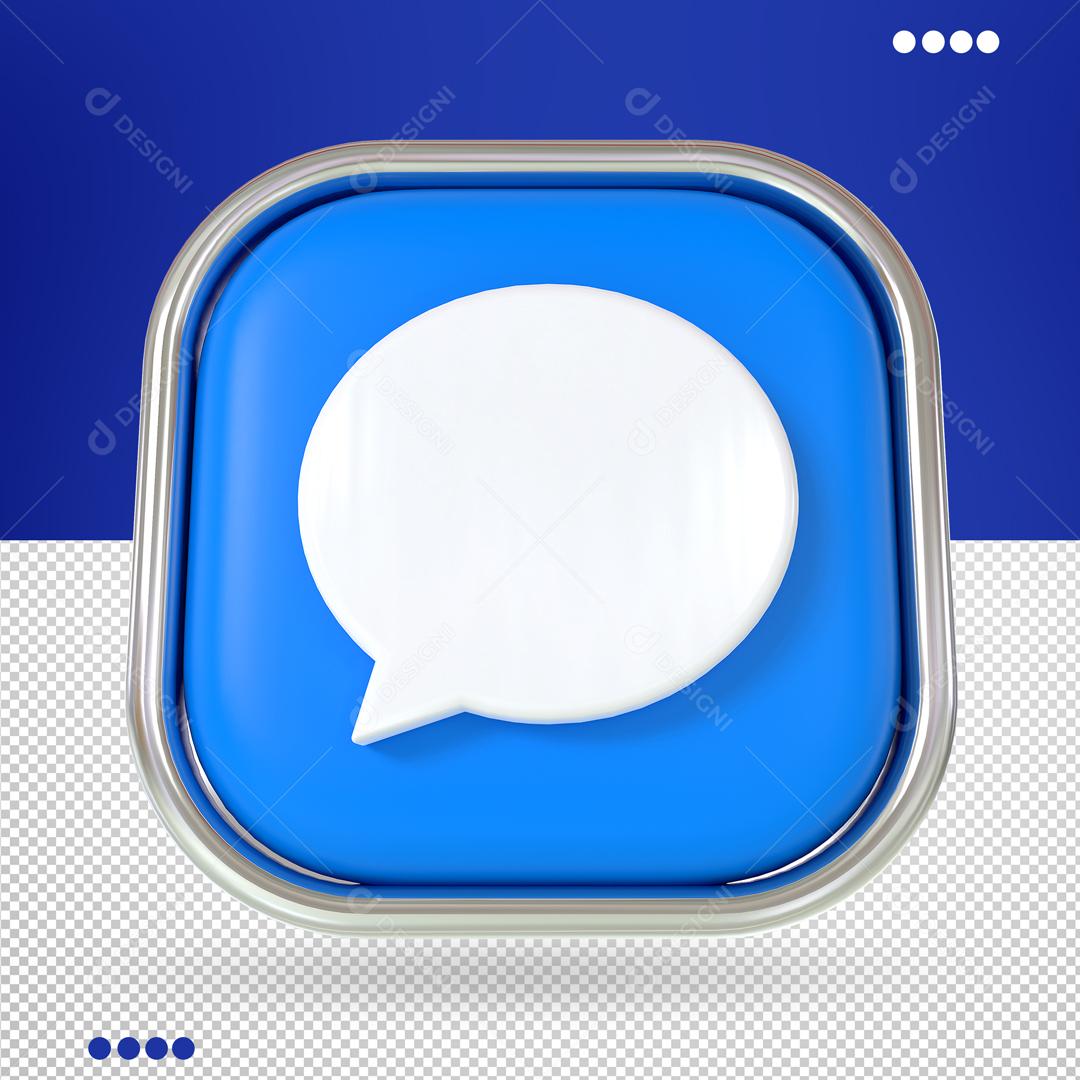 Elemento 3D Mensagem Para composição PSD