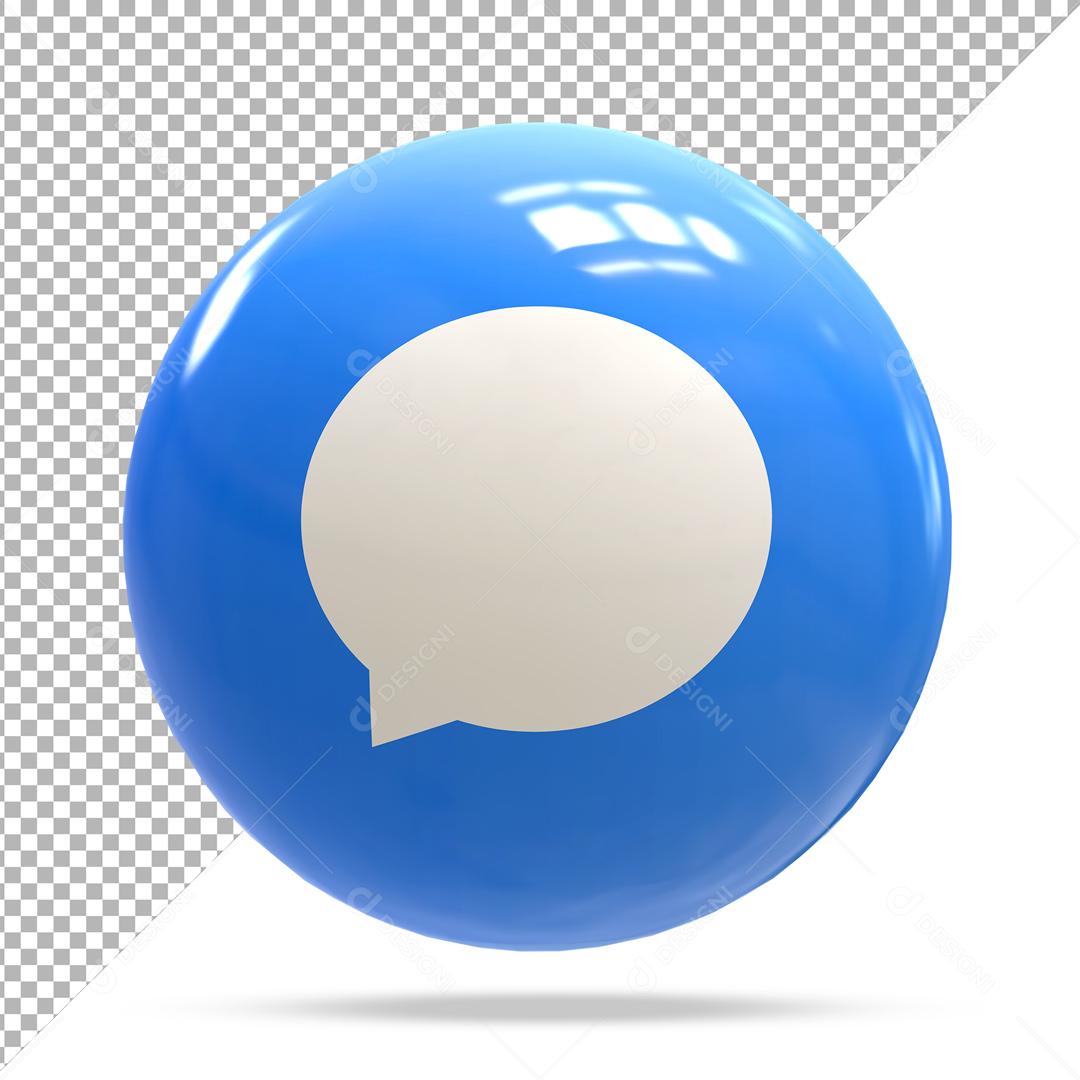 Caixa de Mensagem 3D Elemento Para Composição PSD