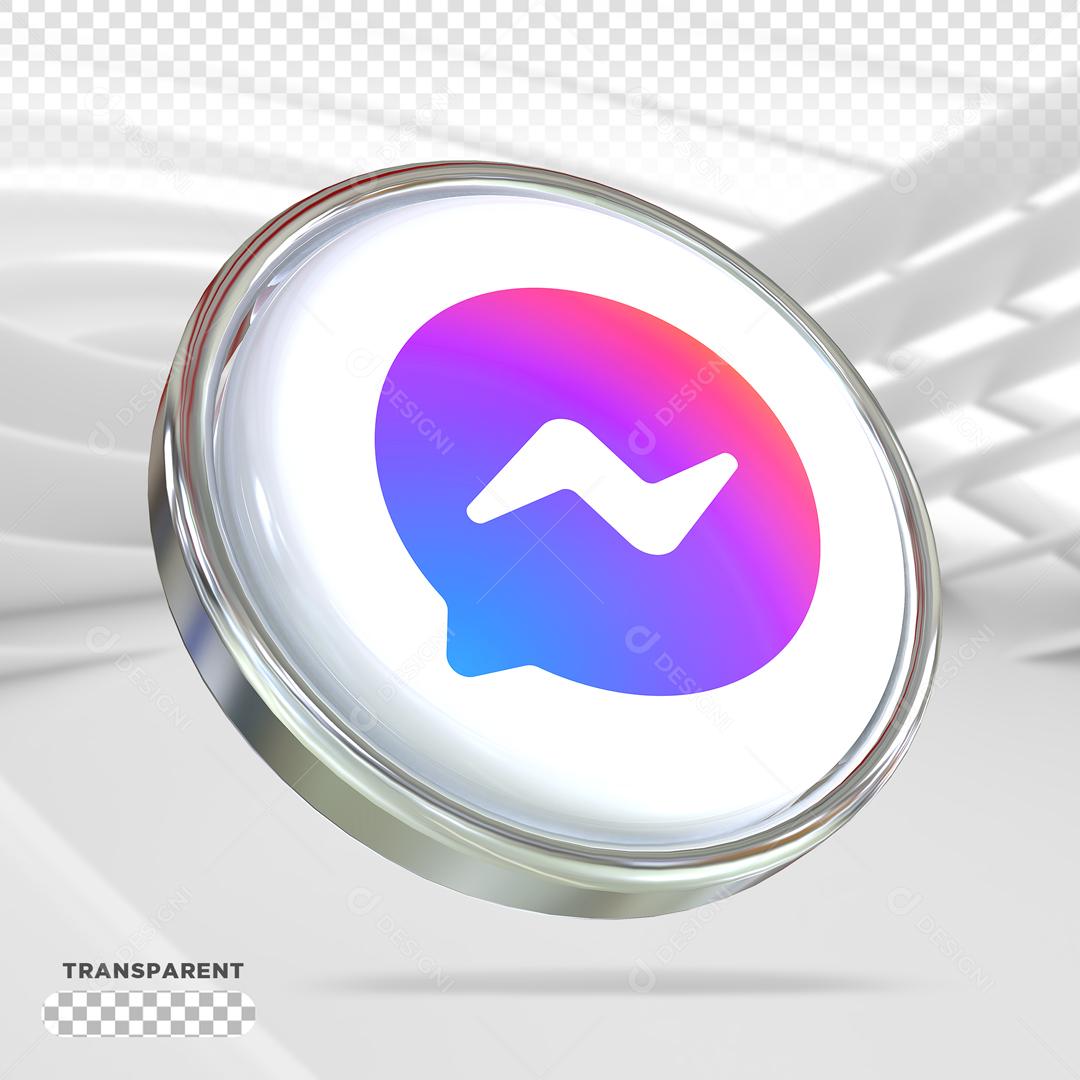 Messenger Ícone 3D Para Composição PSD