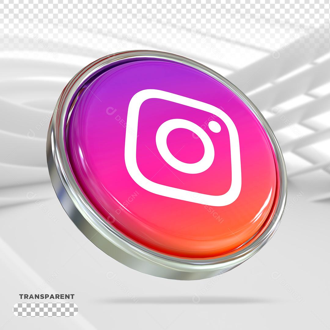 Instagram Ícone 3D Para Composição PSD