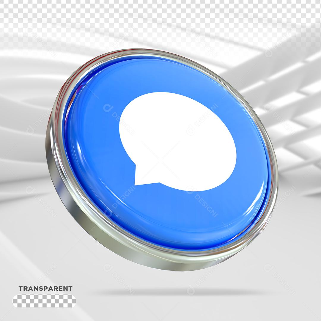 Caixa de Mensagem 3D Elemento Para Composição PSD