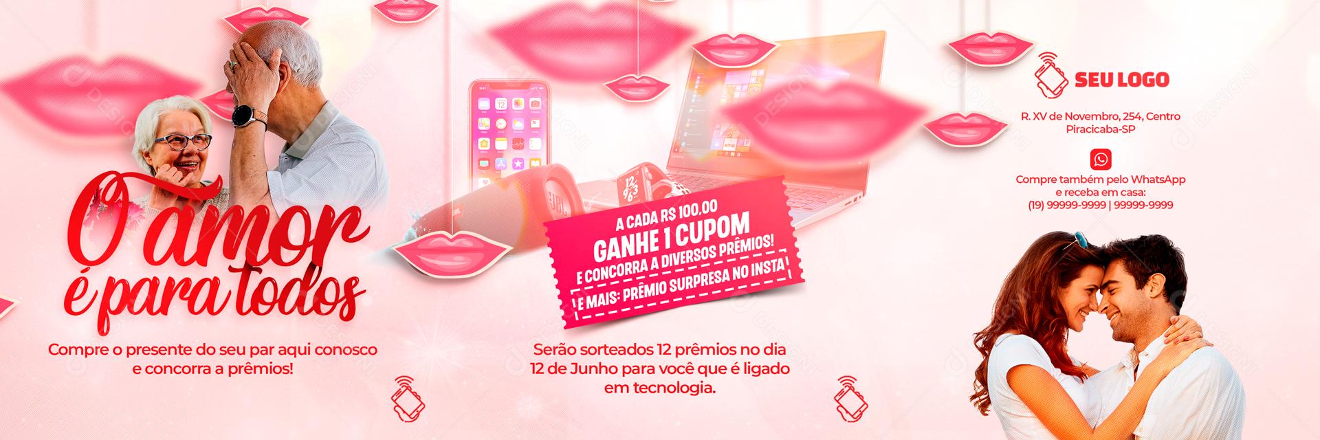 Carrossel O Amor é Para Todos Dia Dos Namorados Social Media PSD Editável