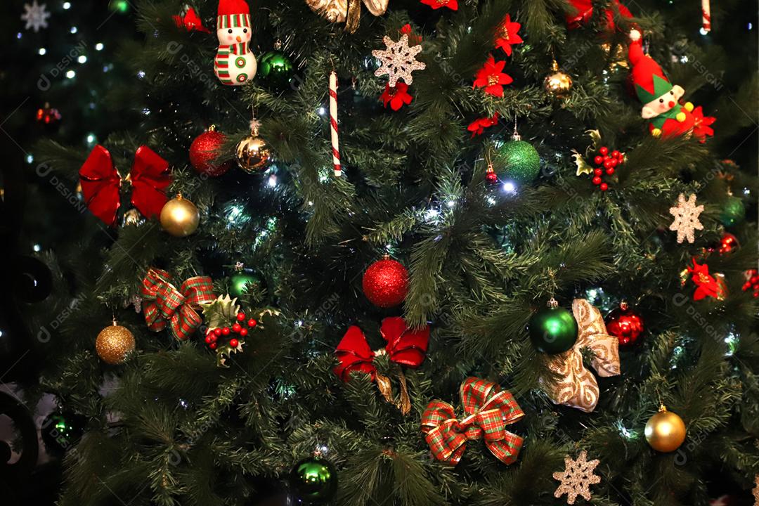 Textura e fundo de decoração de suspensão de natal