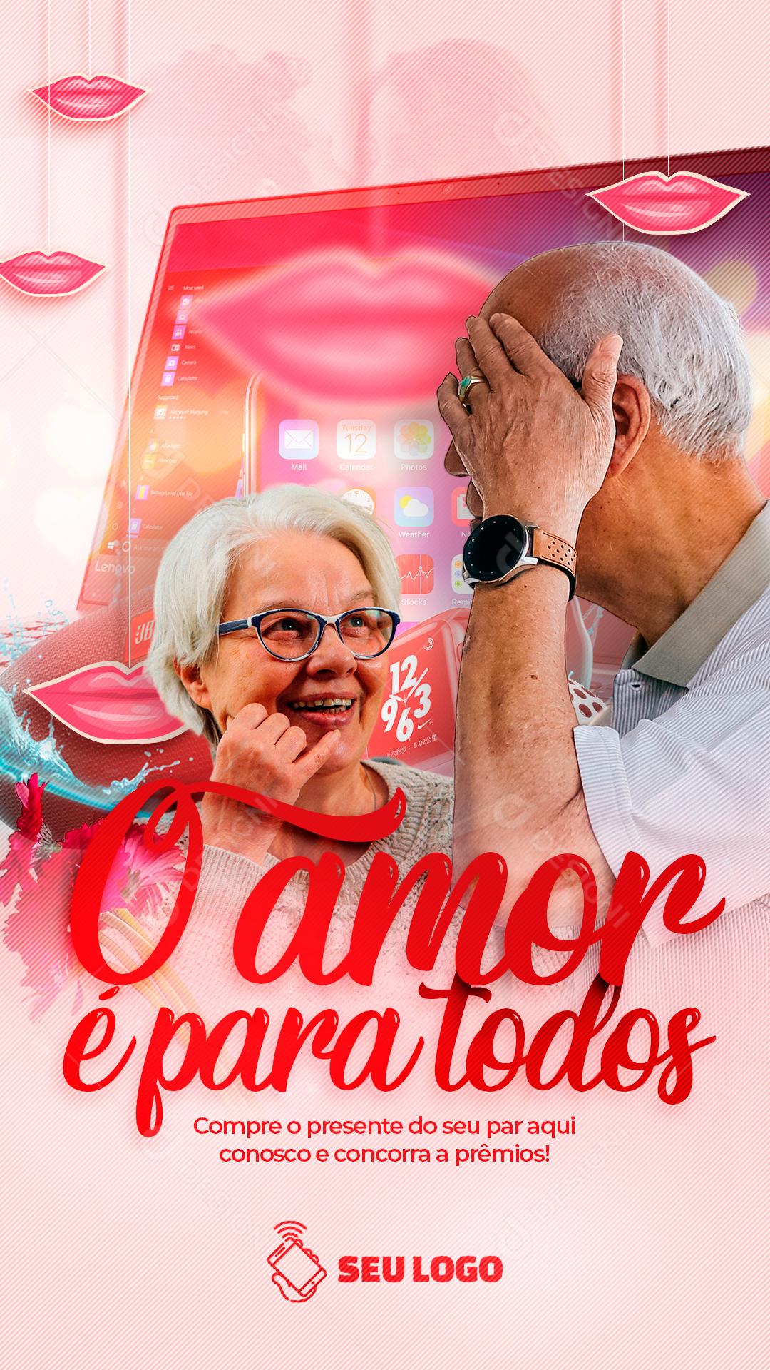 O Amor é Para Todos Dia Dos Namorados Social Media PSD Editável