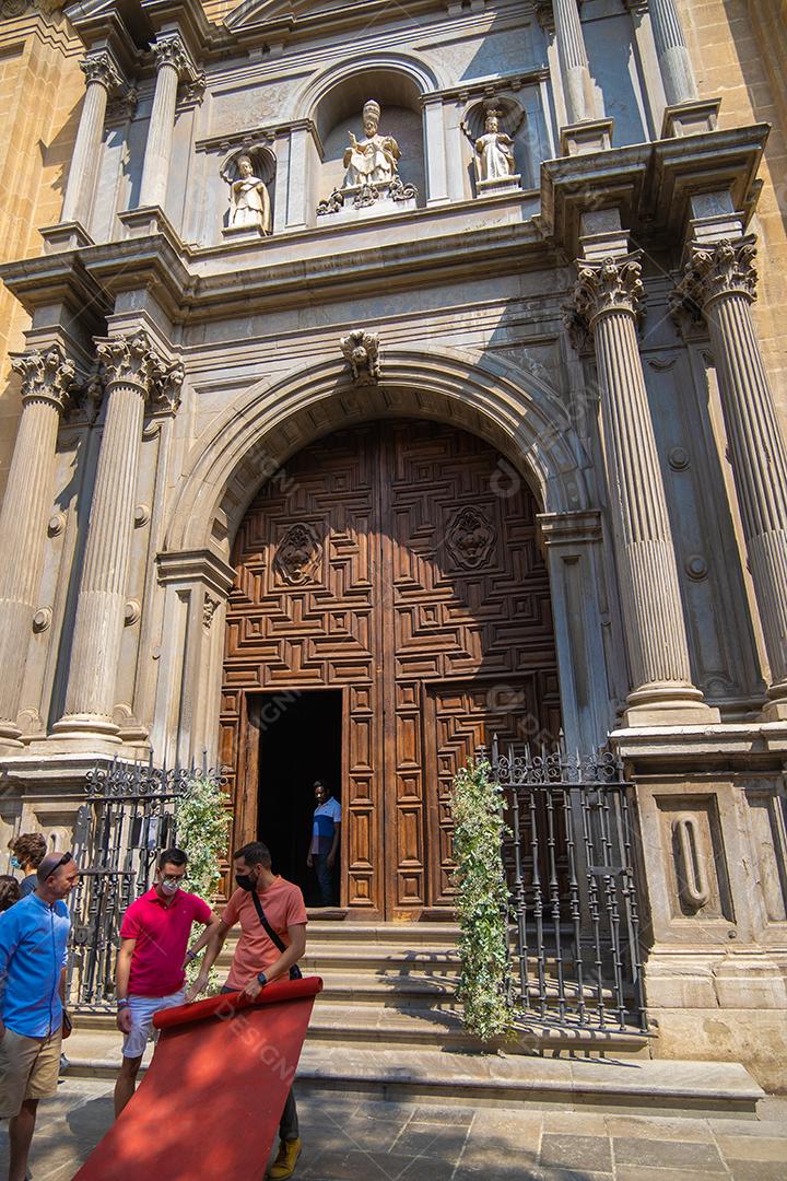 Bela vista da Catedral de Granada, na Espanha.