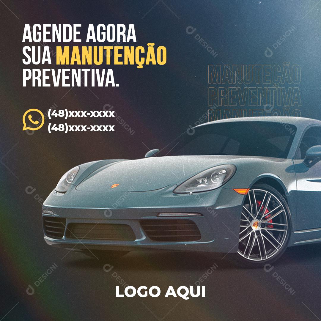 Social Media Oficina Mecânica Agende Agora Sua Manutenção PSD Editável