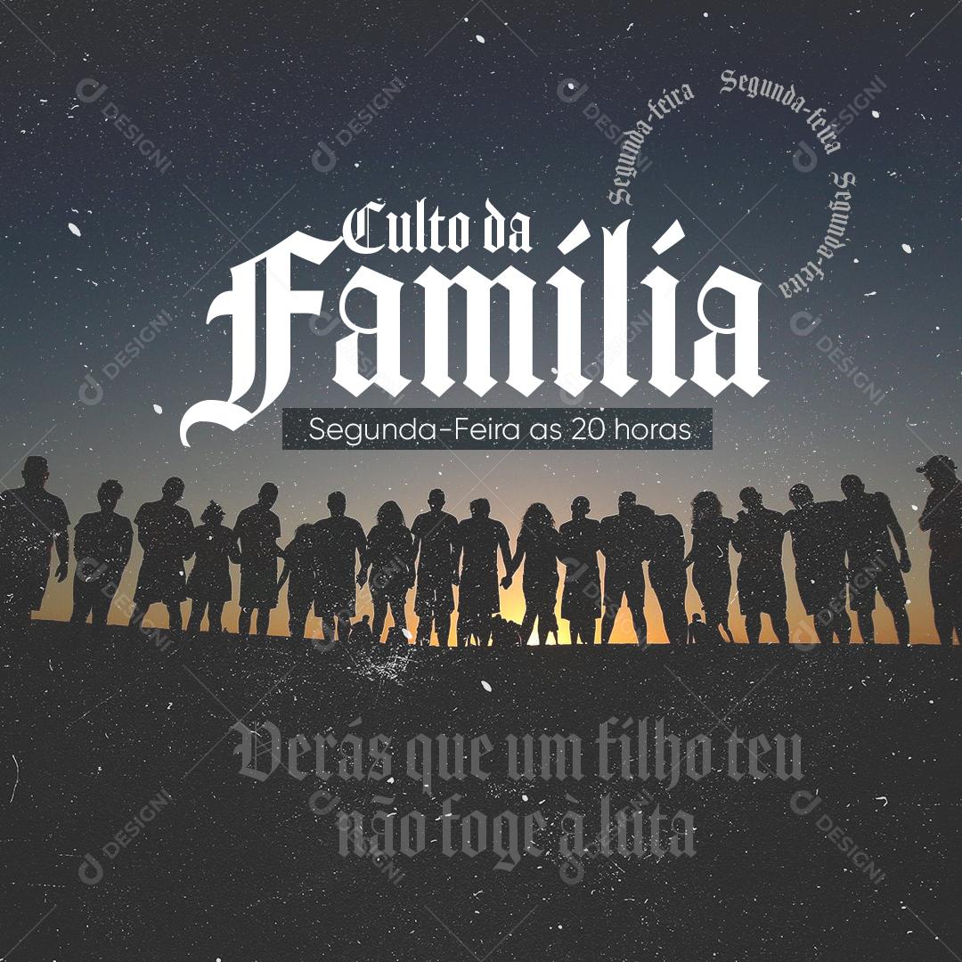 Social Media Culto da Família PSD Editável