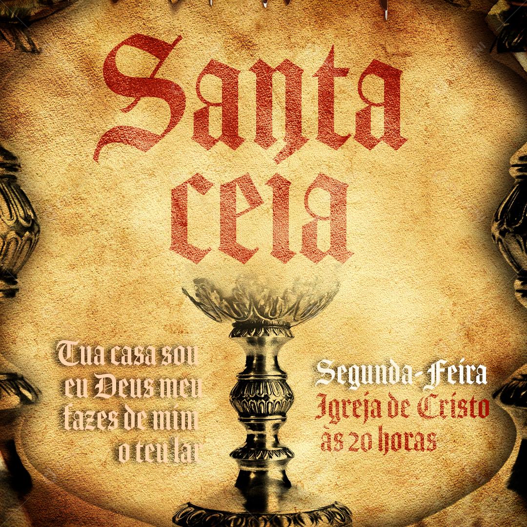 Social Media Gospel Santa Ceia PSD Editável