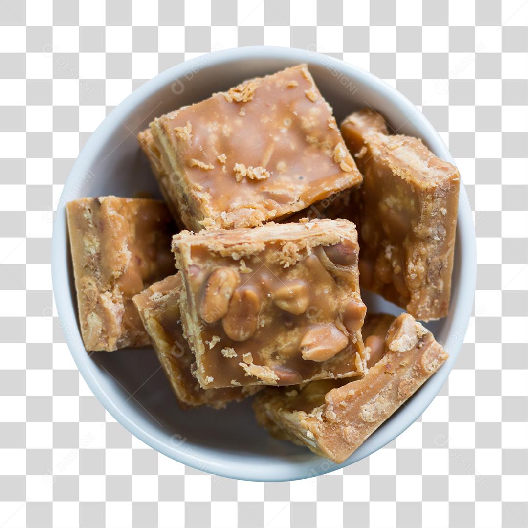 Tigela Com Doce Pé De Moleque Doce De Amendoim PNG Transparente