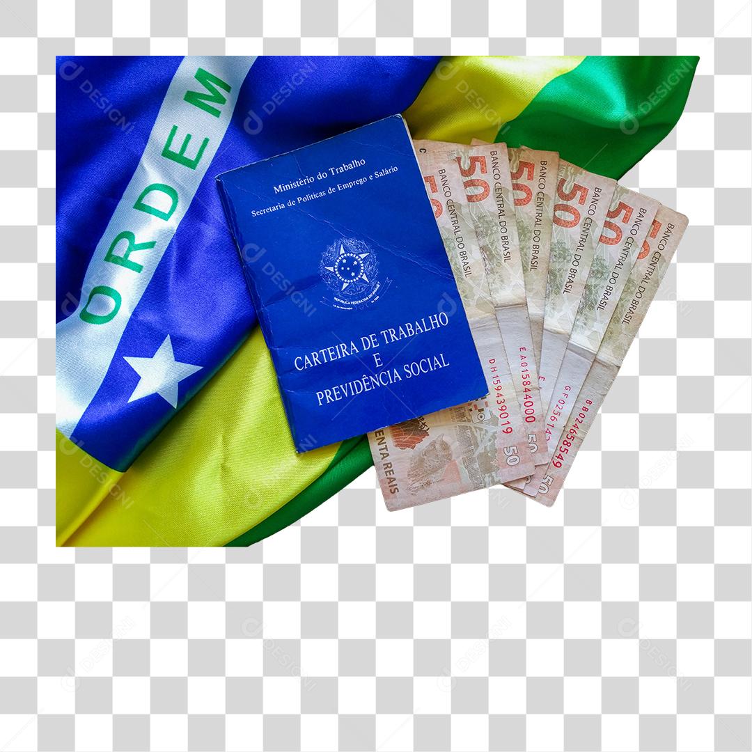 Bandeira Do Brasil Mexendo Pátria Carteira De Trabalho PNG Transparente
