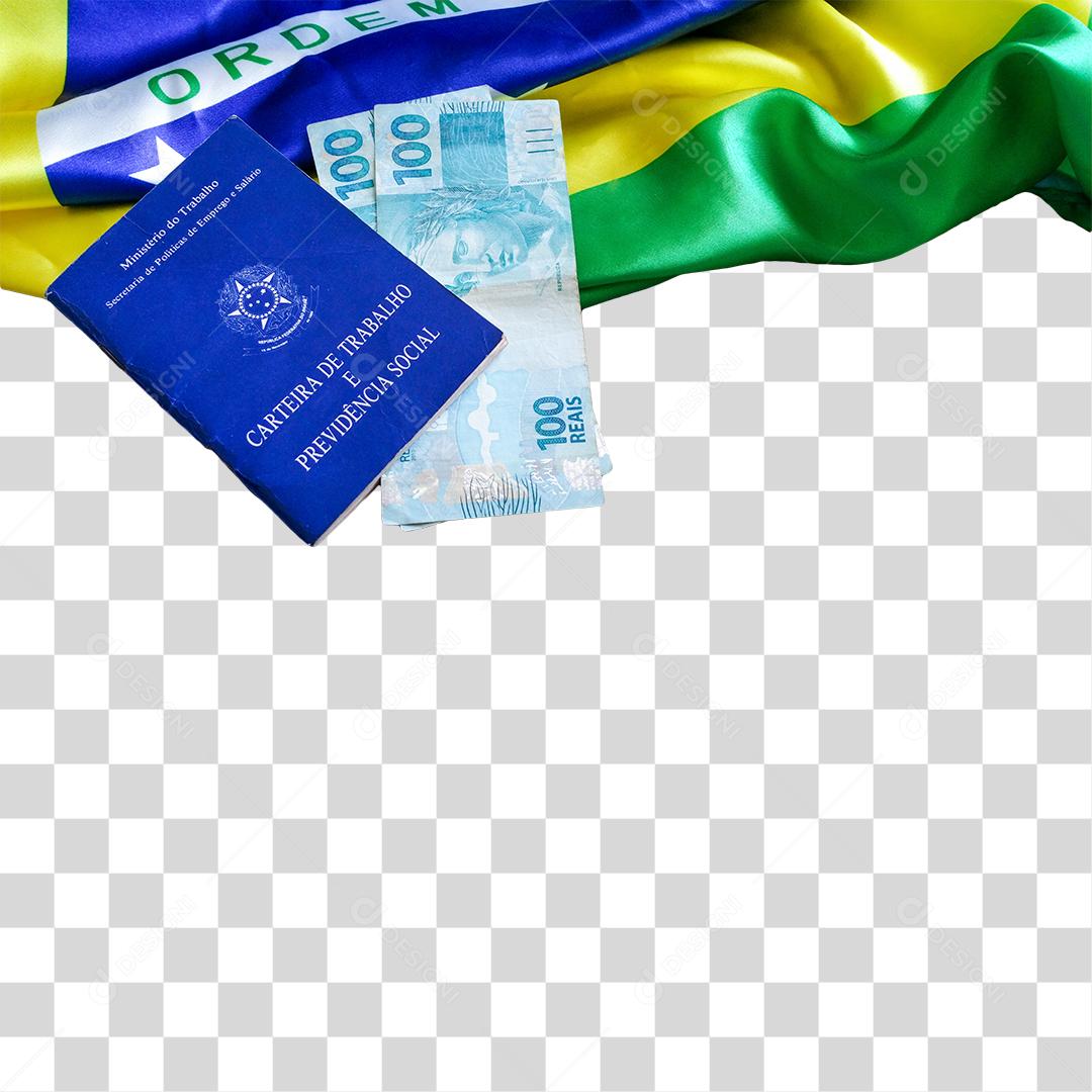 Bandeira Do Brasil Mexendo Pátria Carteira De Trabalho PNG Transparente