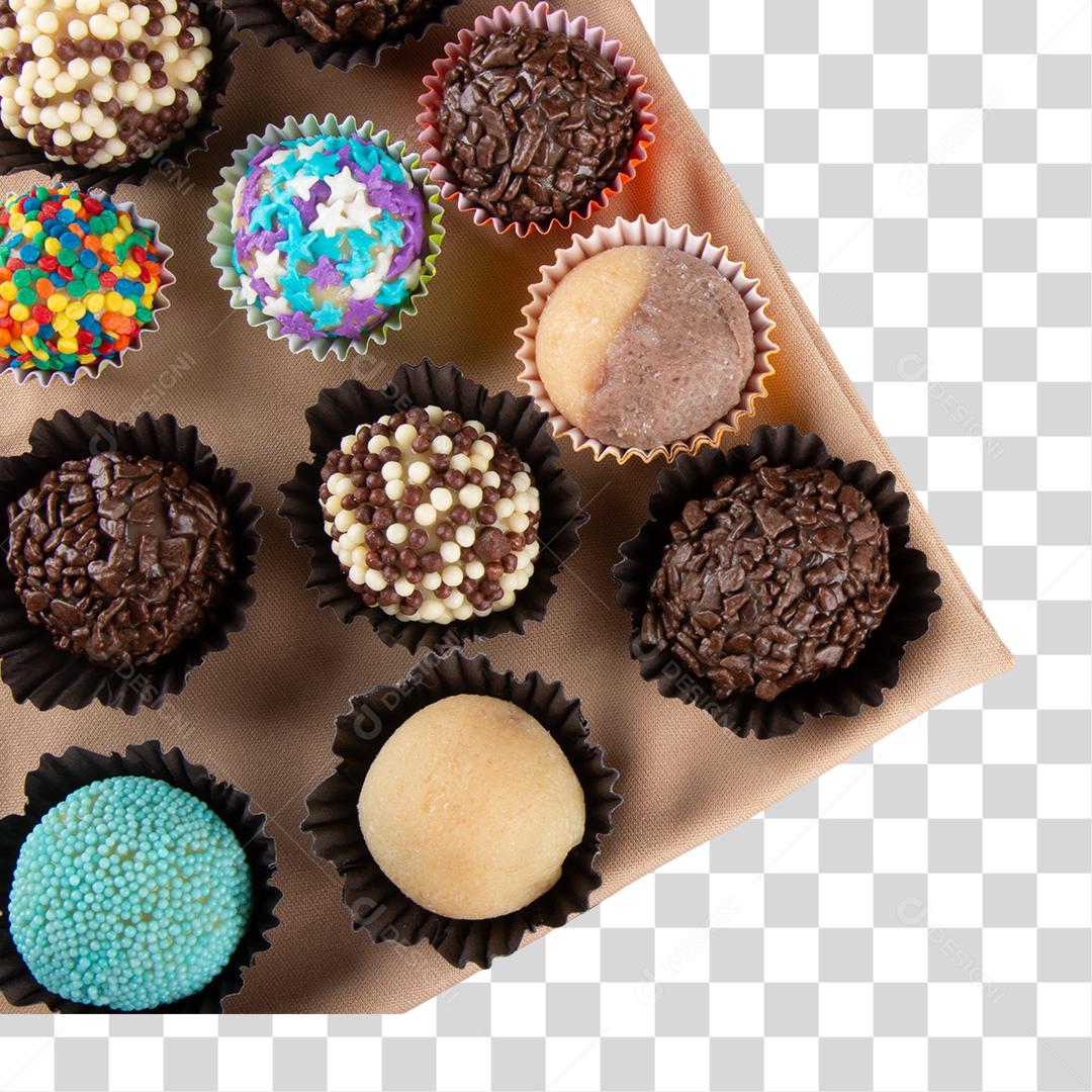 Brigadeiros de vários sabores PNG Transparente