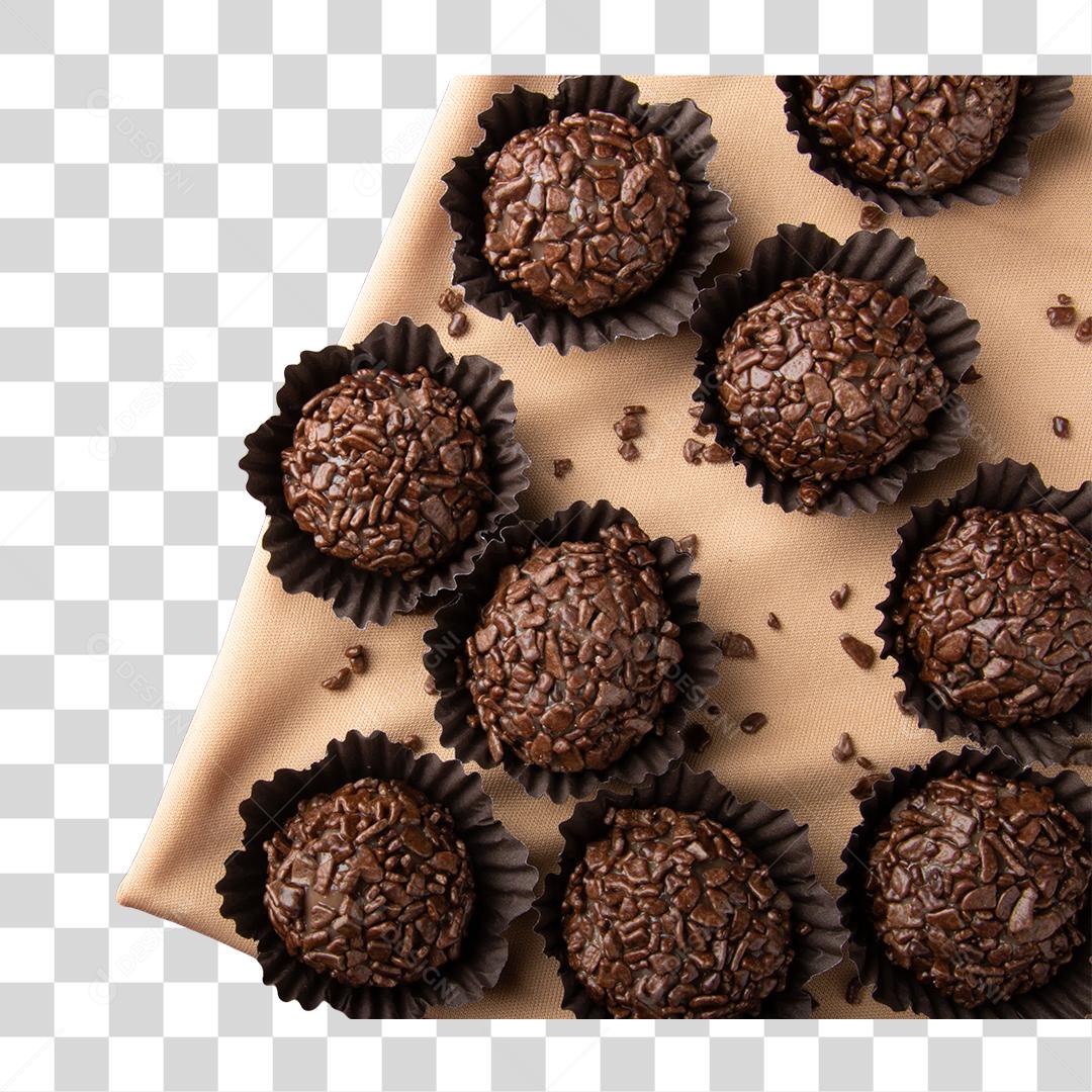 Vários Brigadeiro de Chocolate PNG Transparente