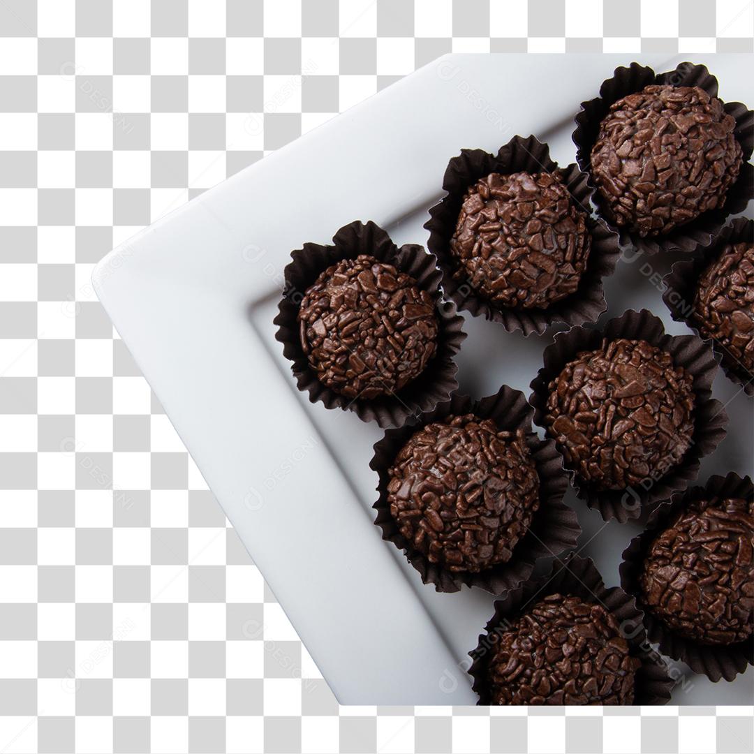 Vários Brigadeiro de Chocolate PNG Transparente