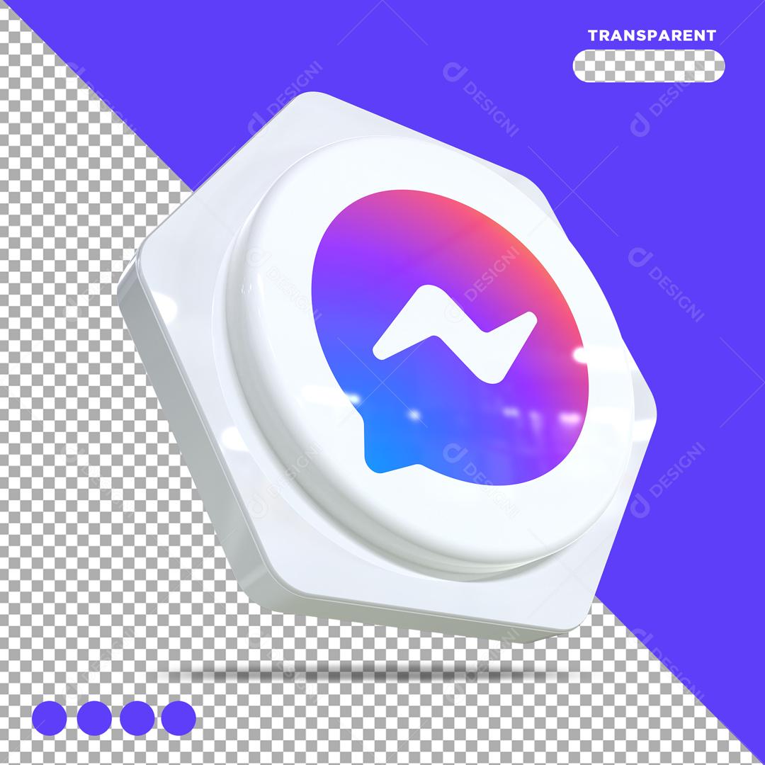 Messenger Elemento 3D Para Composição PSD