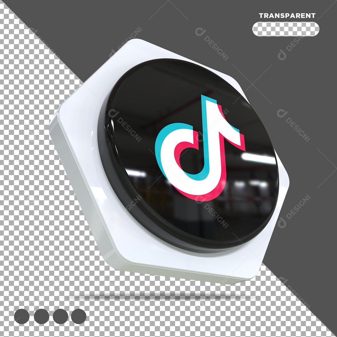 Tiktok Elemento 3D Para Composição PSD