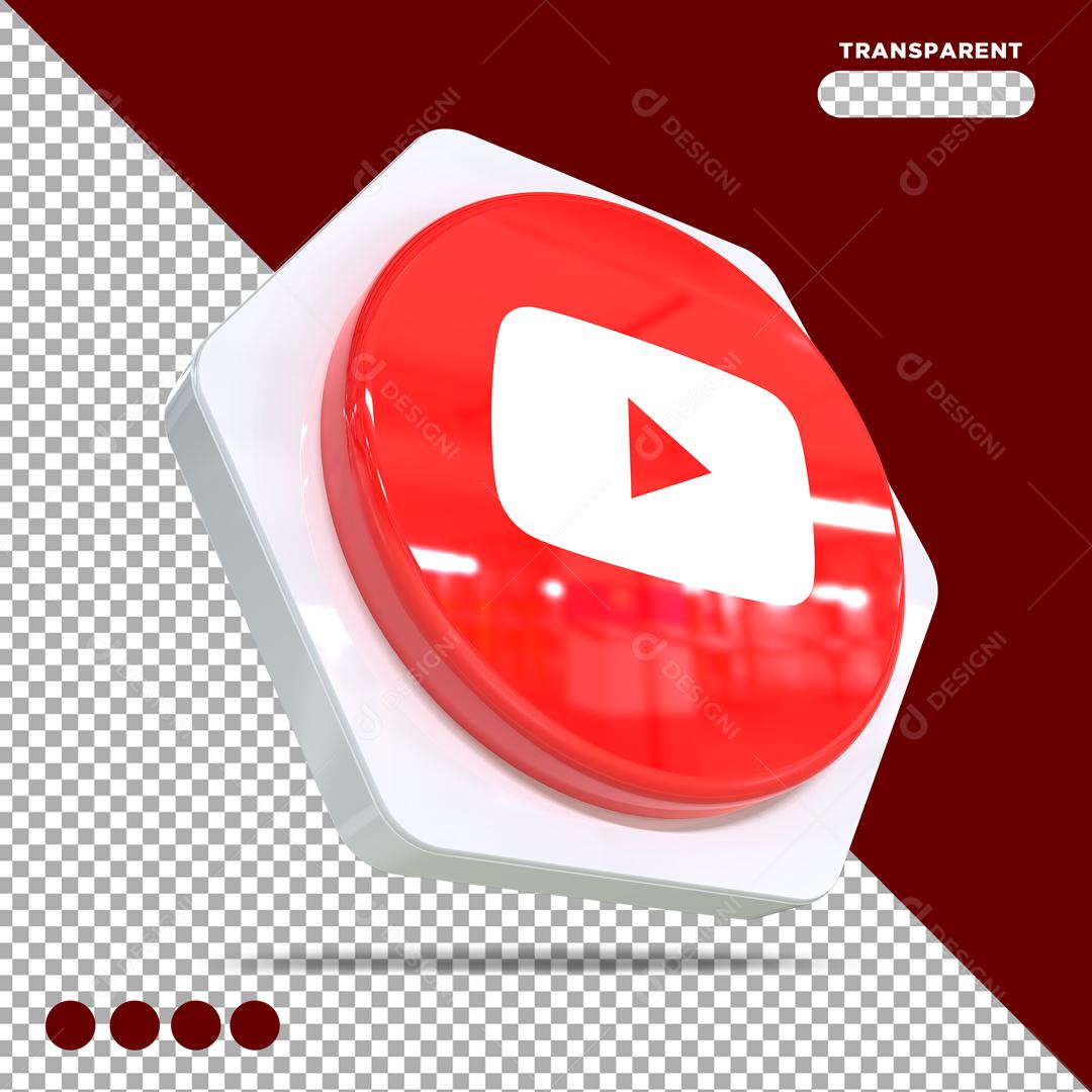 Youtube Elemento 3D Para Composição PSD