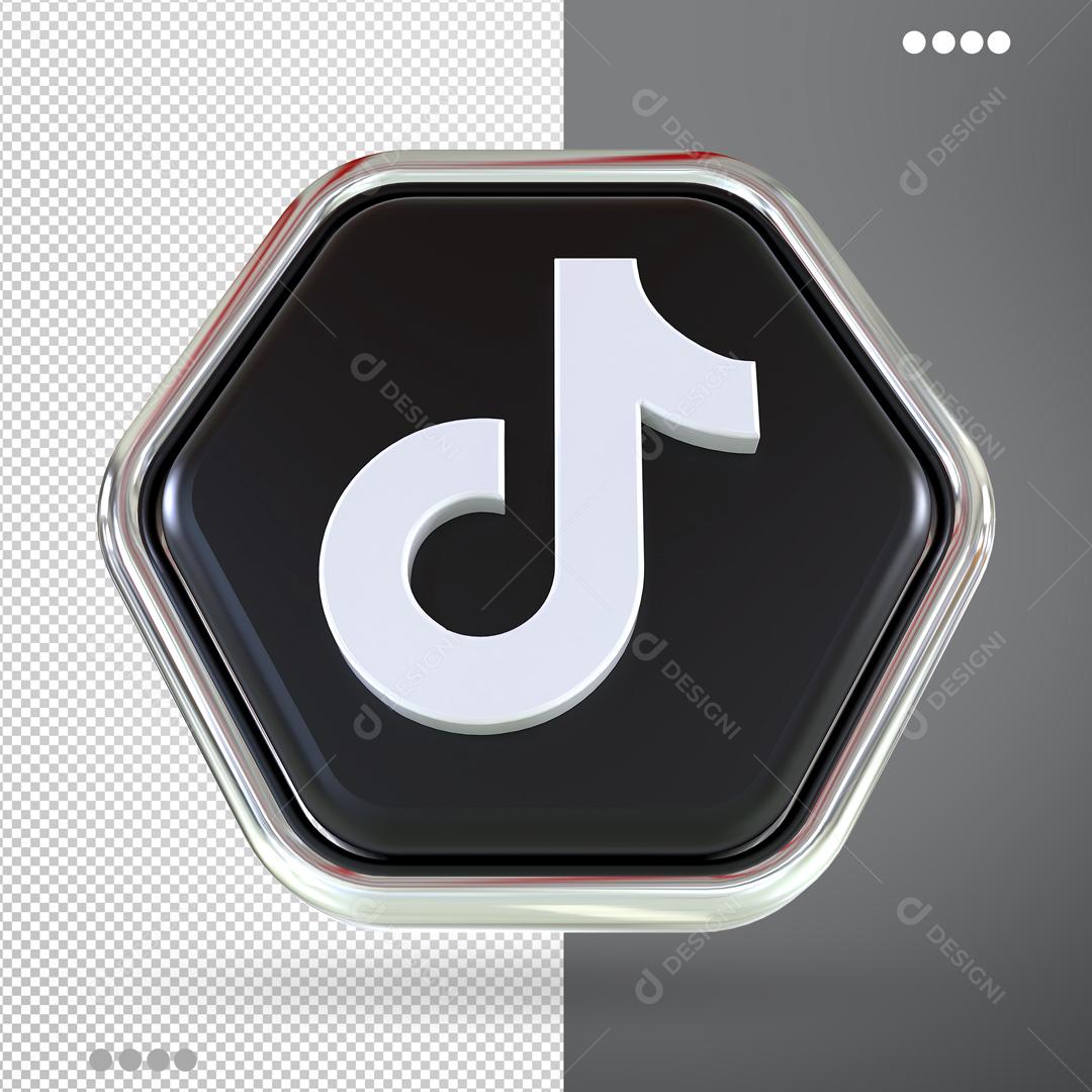 Tiktok Elemento 3D Para Composição PSD