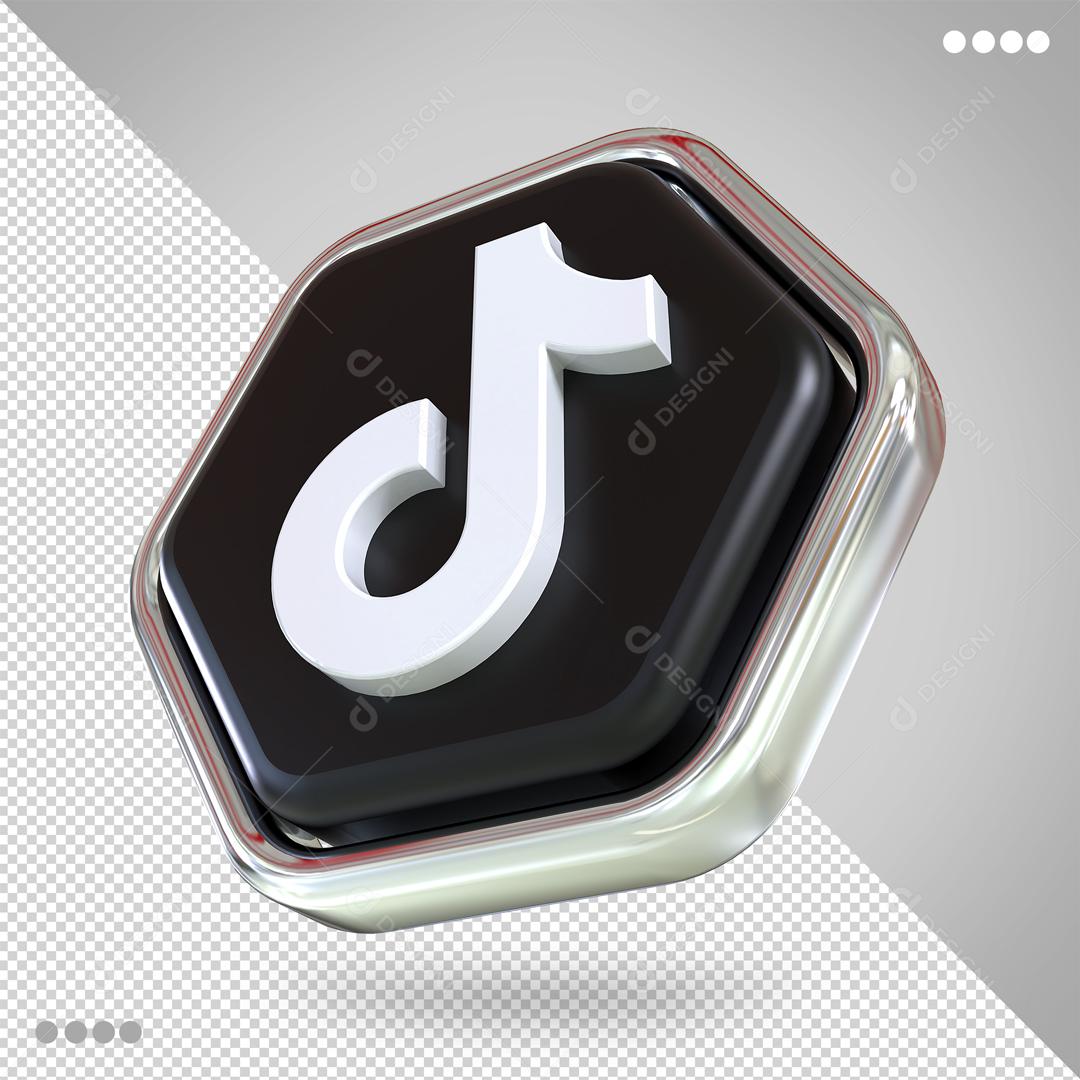 Elemento 3D Tiktok Para Composição PSD
