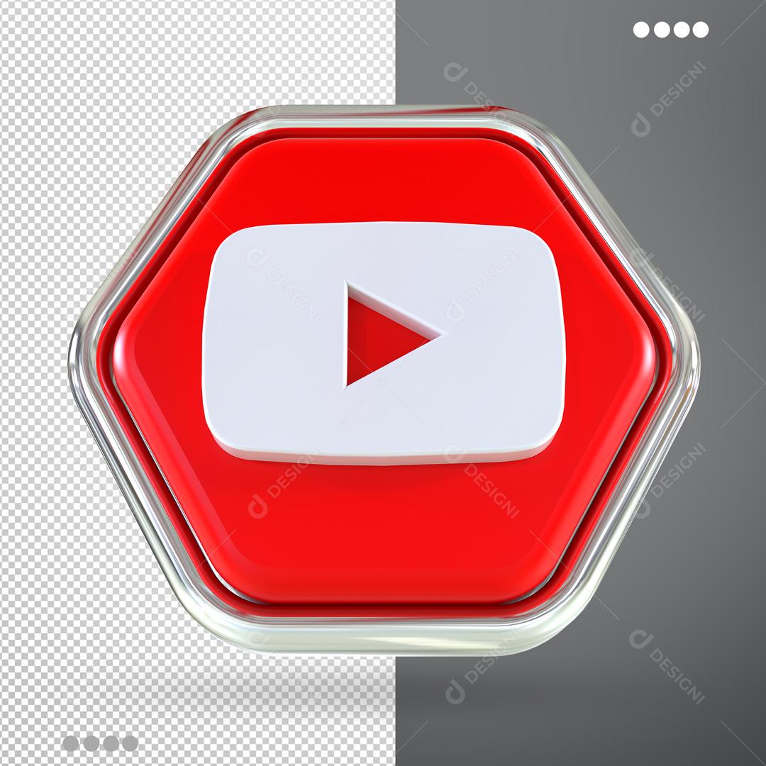 Youtube Elemento 3D Para Composição PSD