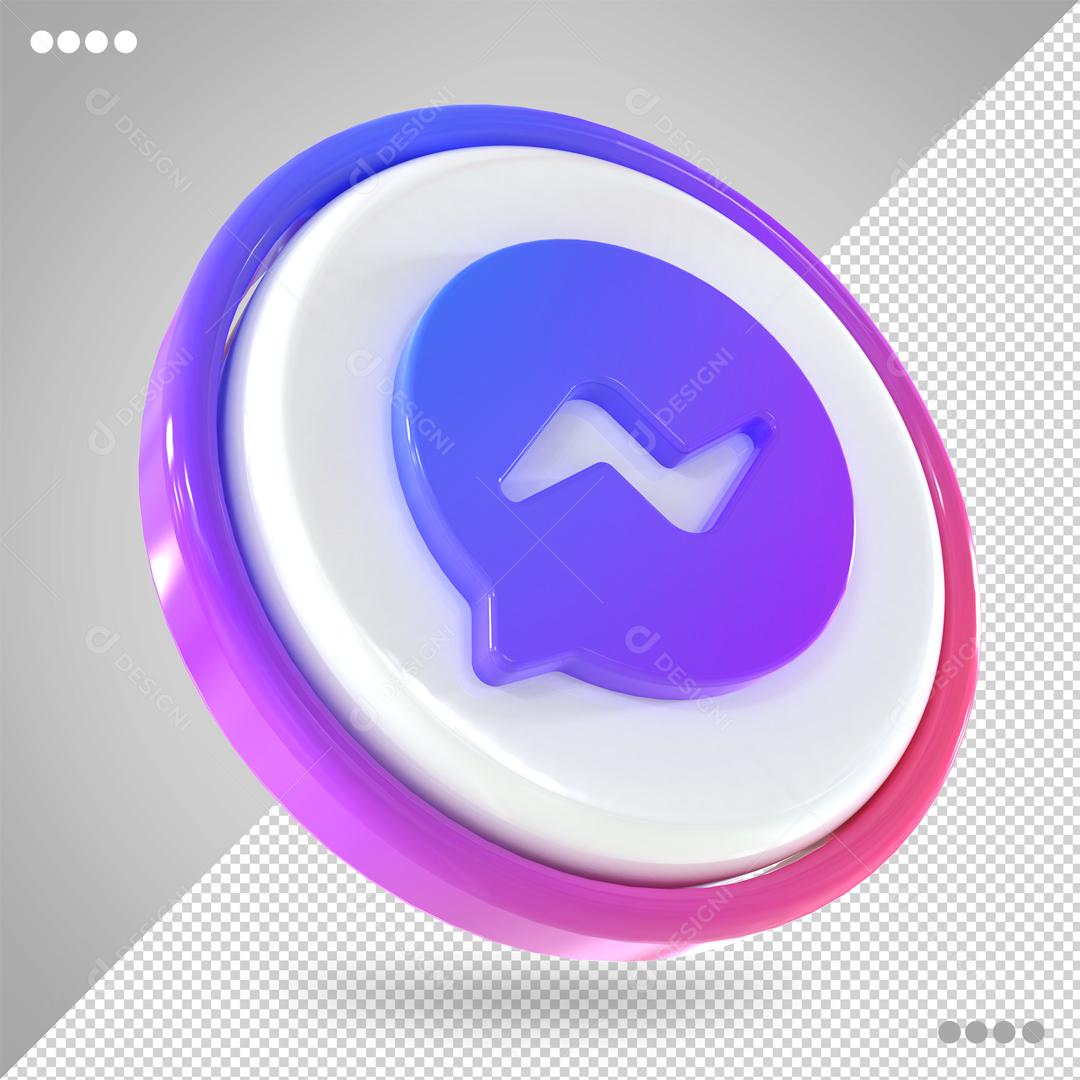 Messenger Elemento 3D Para Composição PSD