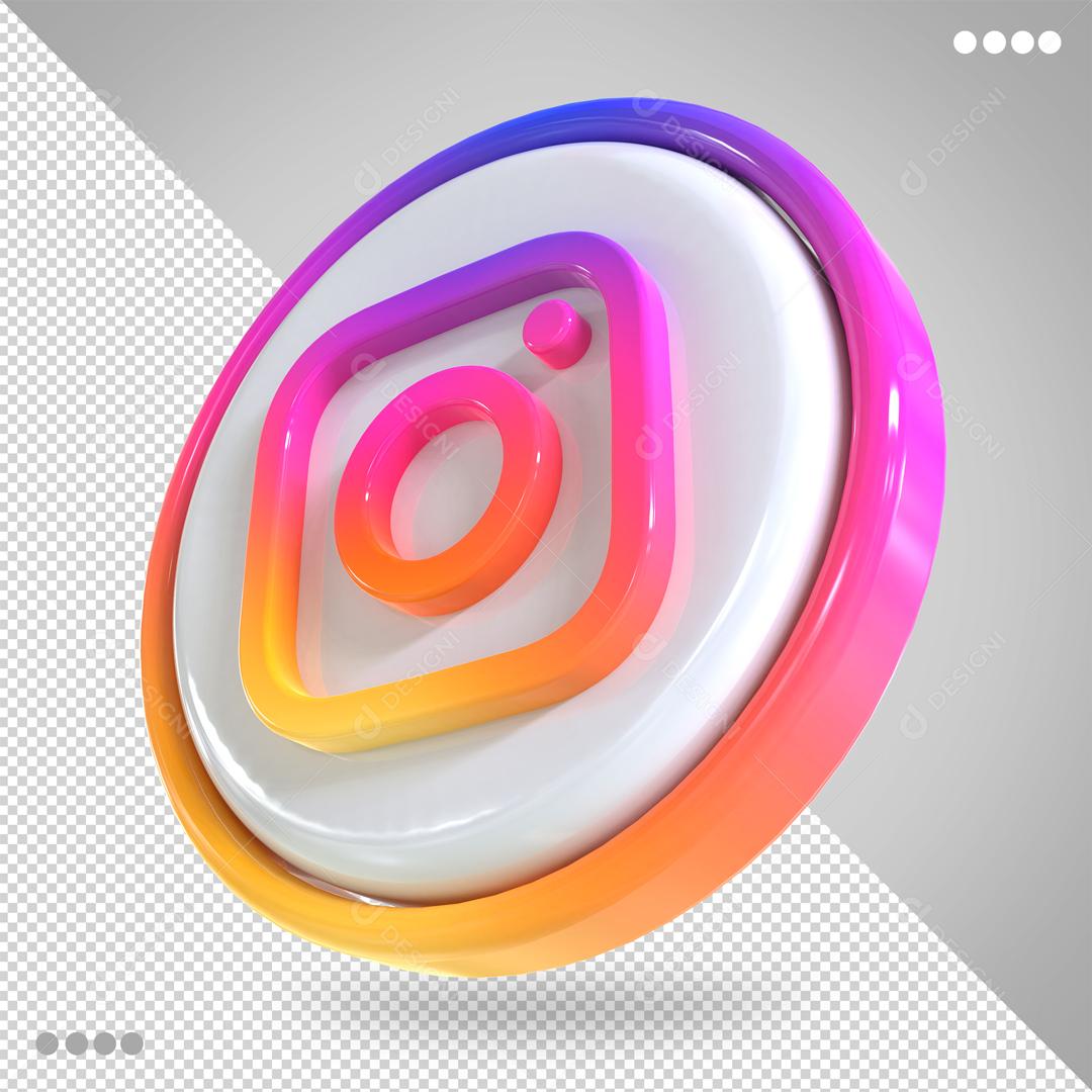 Instagram Ícone 3D Para Composição PSD