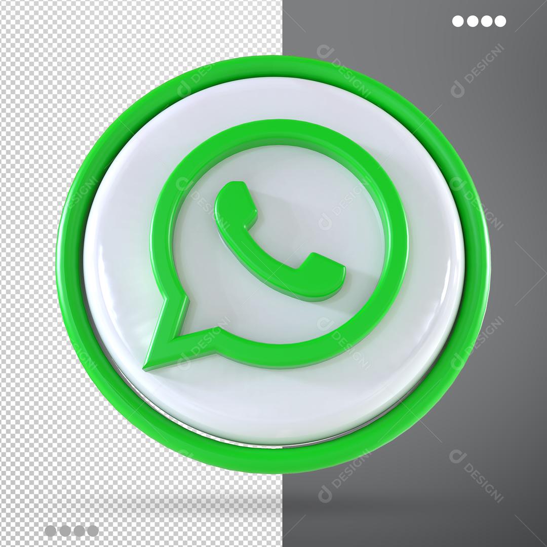 Ícone 3D Whatsapp Para Composição PSD