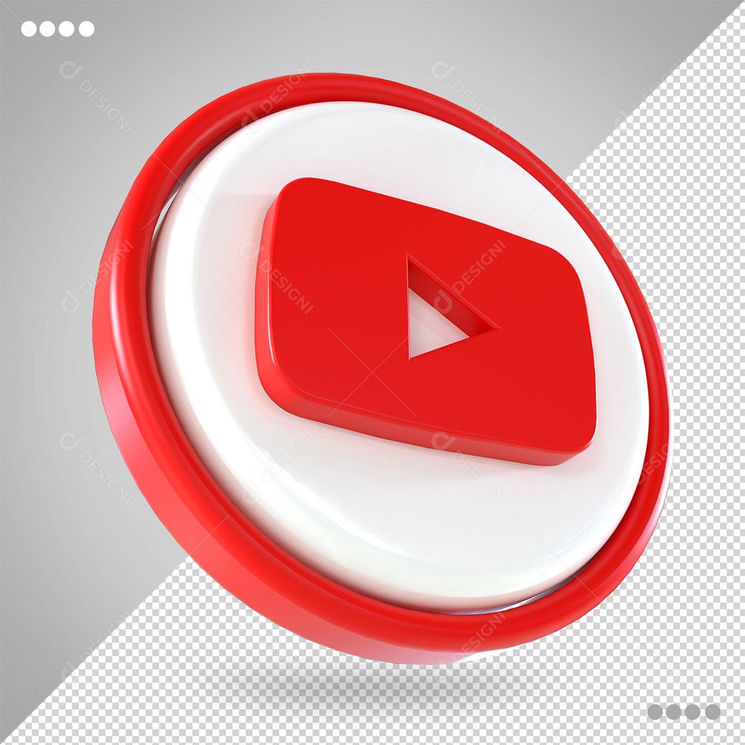 Youtube Elemento 3D Para Composição PSD