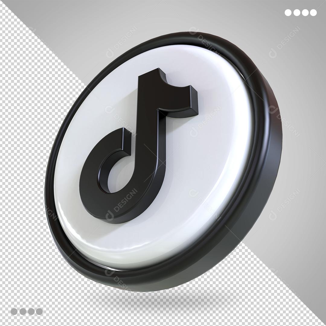 Tiktok Ícone 3D Para Composição PSD