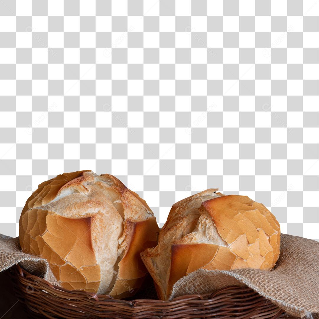 Cesta De Pão Francês Com Pano PNG Transparente
