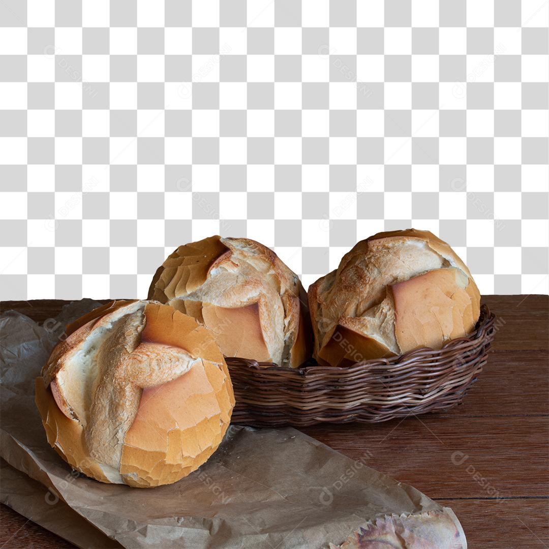 Cesta De Pão Francês Com Pano PNG Transparente