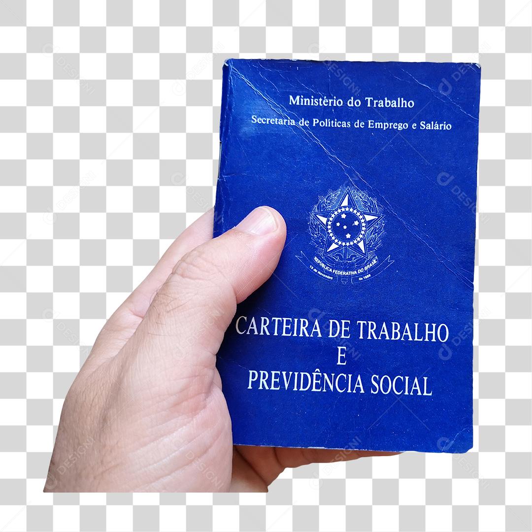 Mão Segurando Carteira De Trabalho PNG Transparente