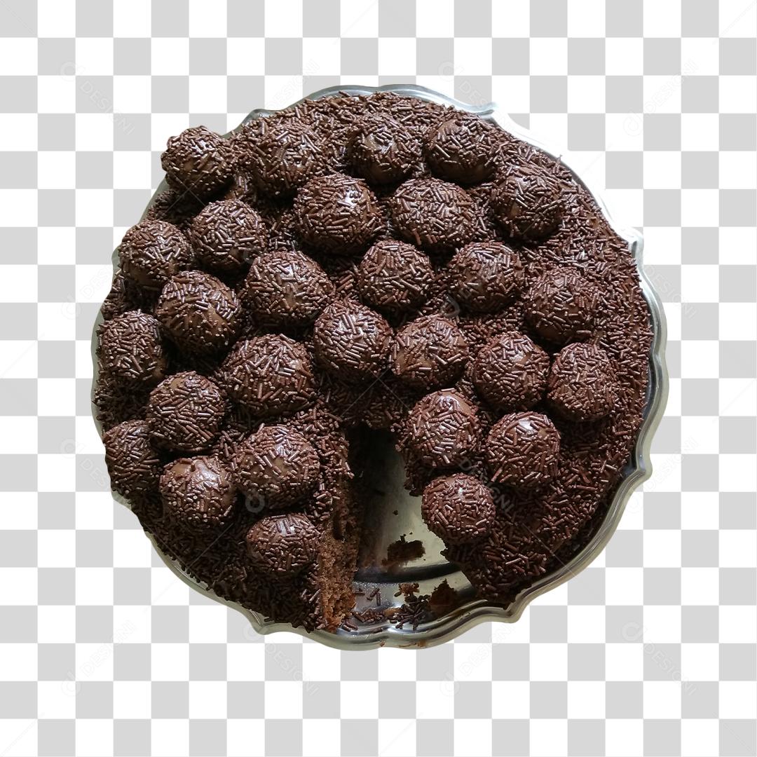 Bolo De Brigadeiro Em Cima De Prato PNG Transparente