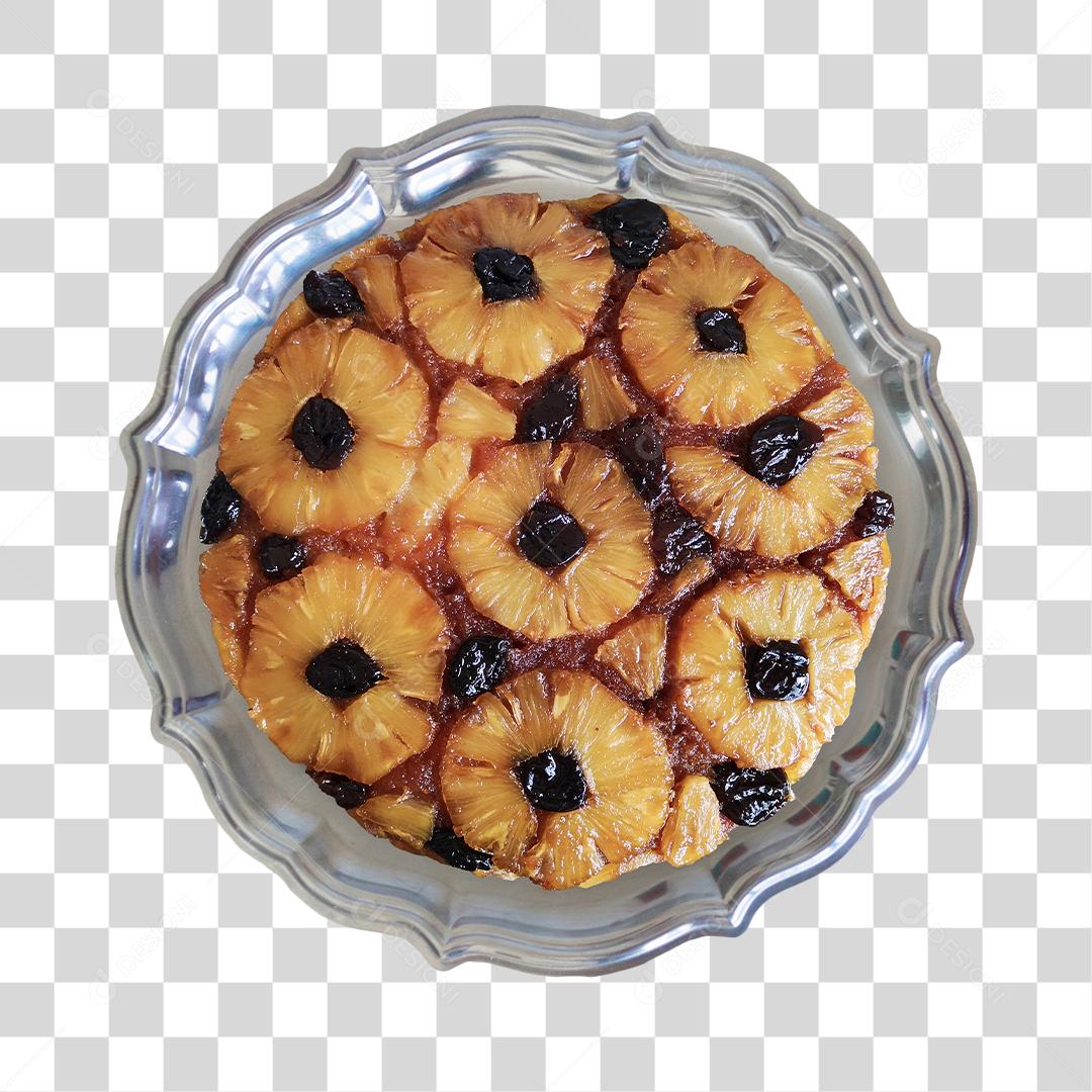 Prato Com Doce De Abacaxi Com Ameixa PNG Transparente