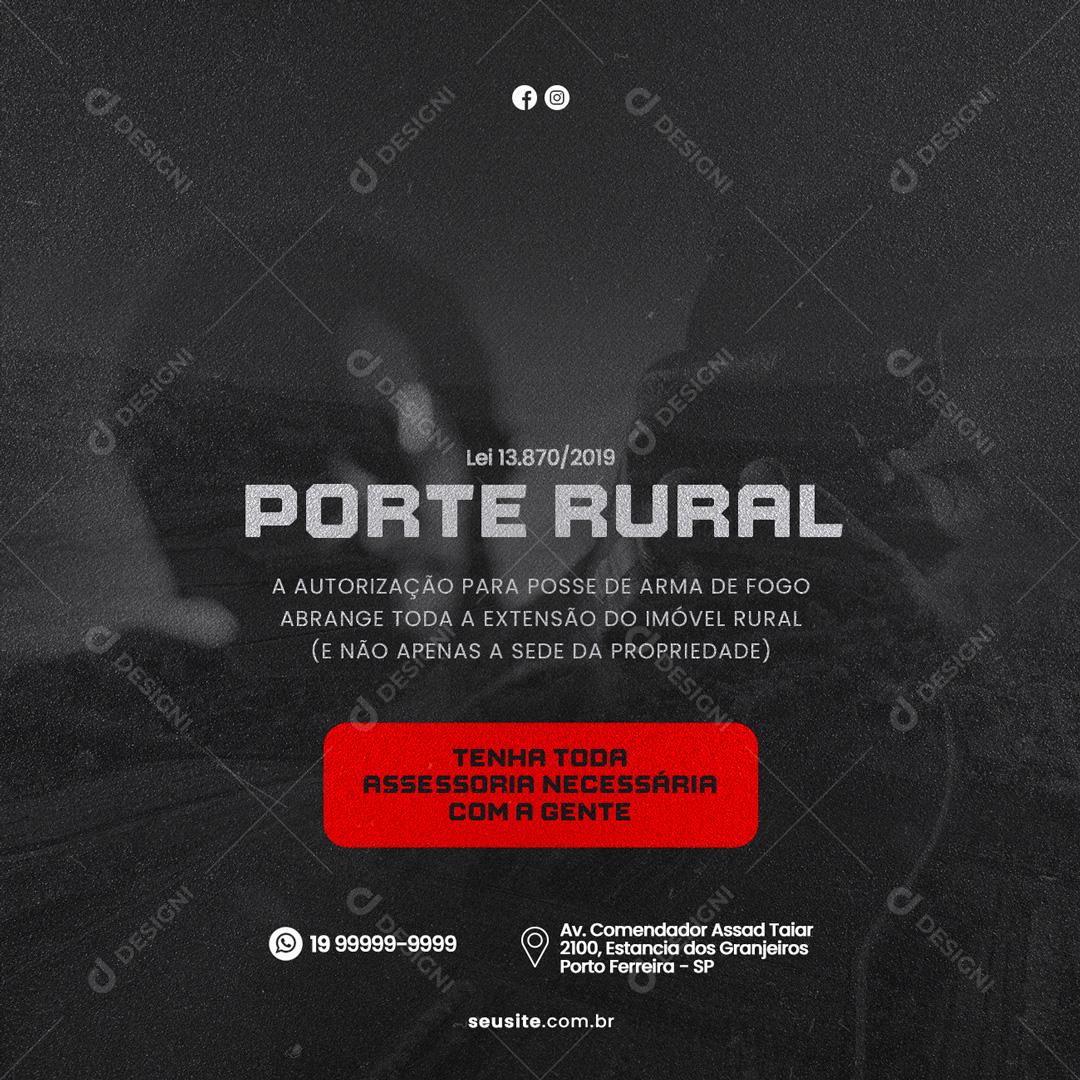 Social Media Porte Rural Tiro ao Alvo PSD Editável