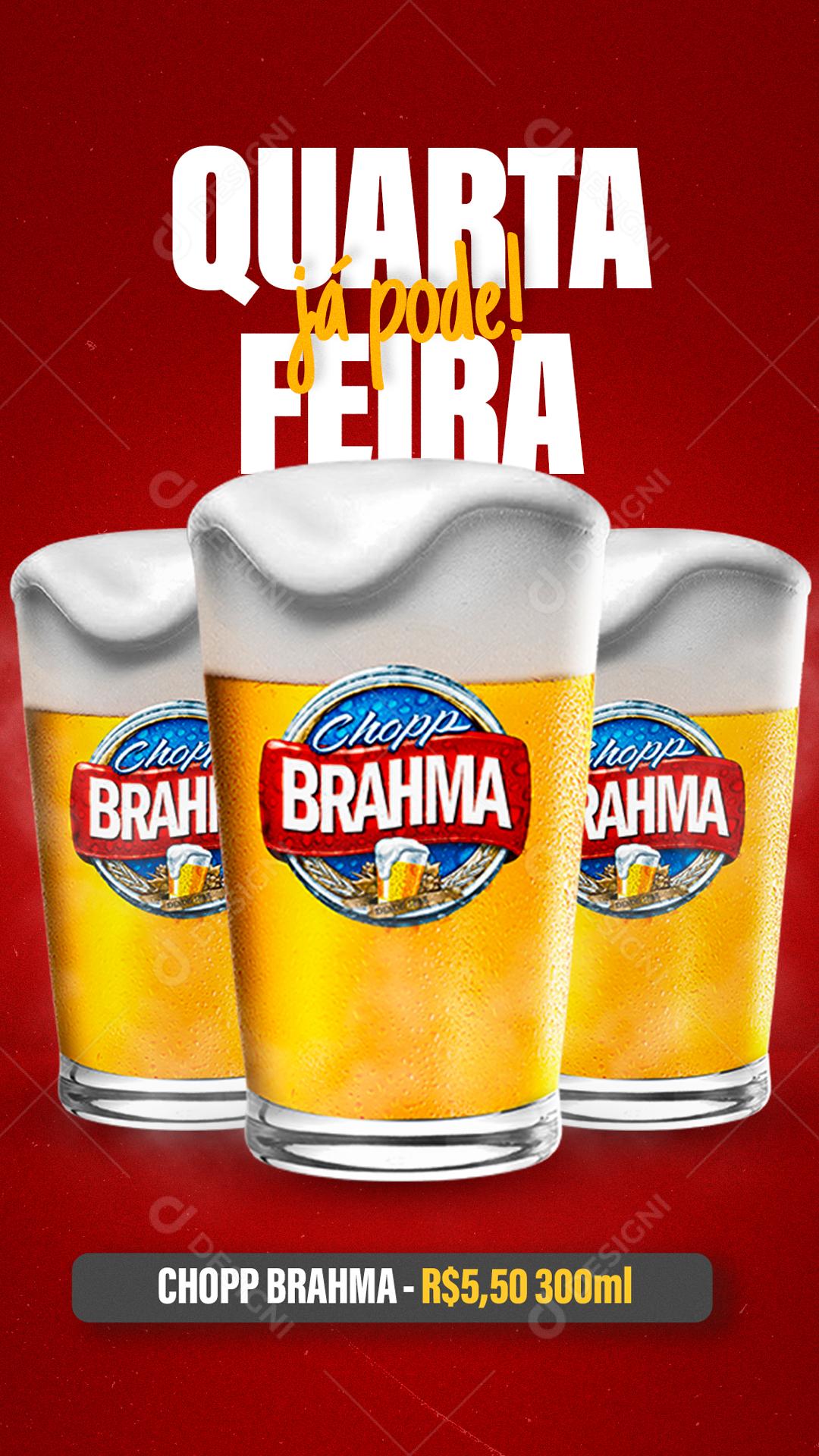 Quarta Feira Já Pode Aquela Cerveja Social Media PSD Editável