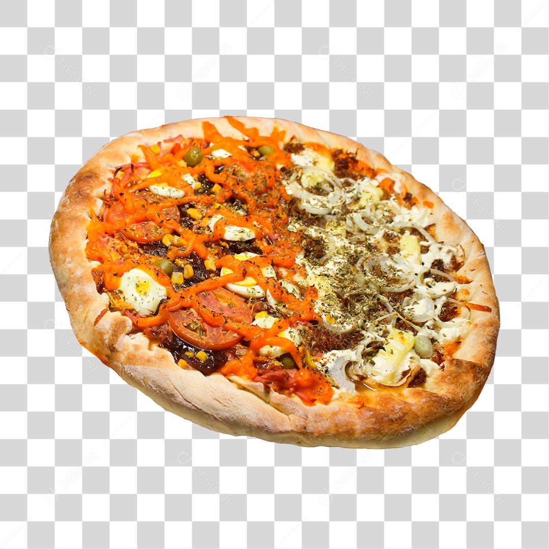 Pizza Com Recheio De Frango E Carne Seca PNG Transparente