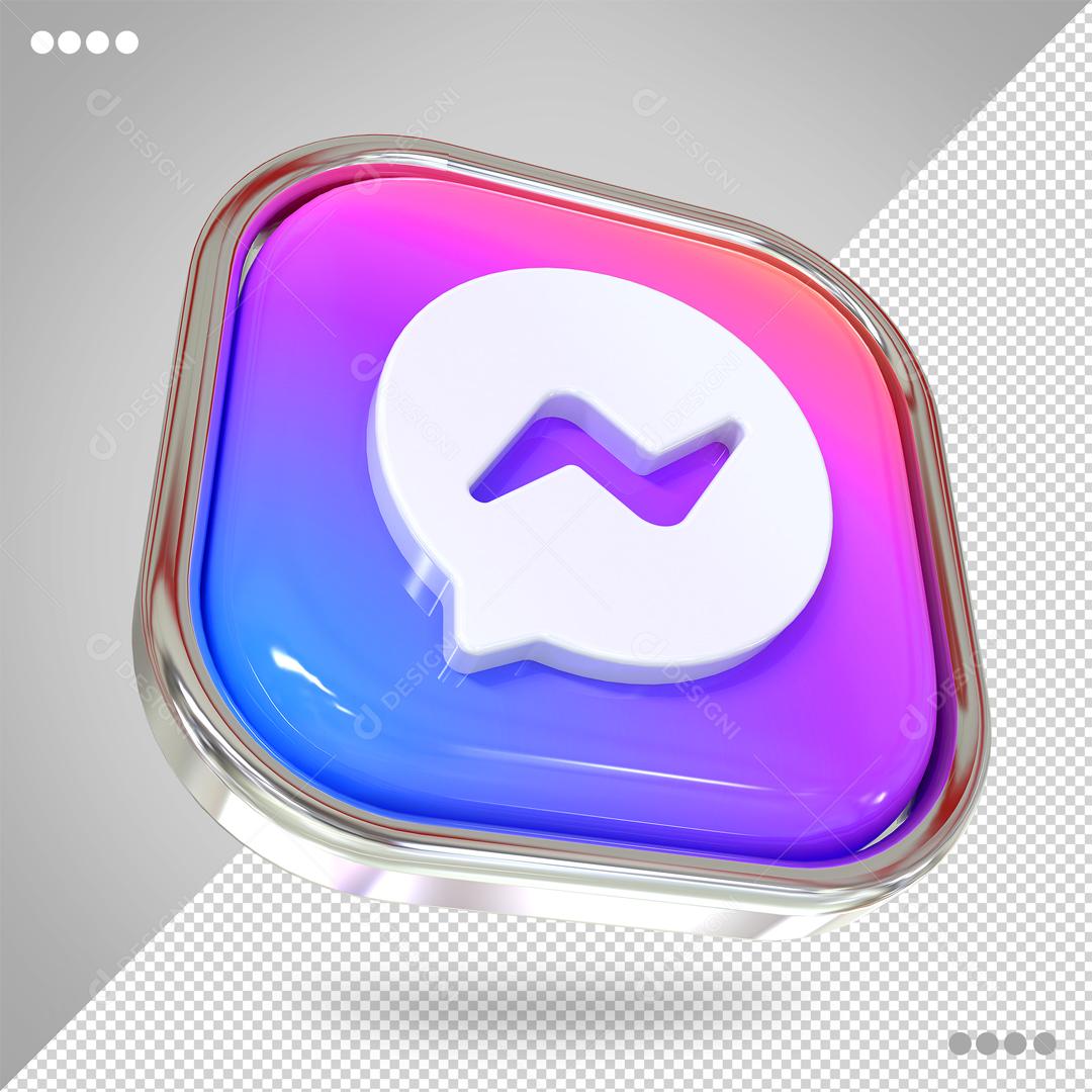 Messenger Elemento 3D Para Composição PSD